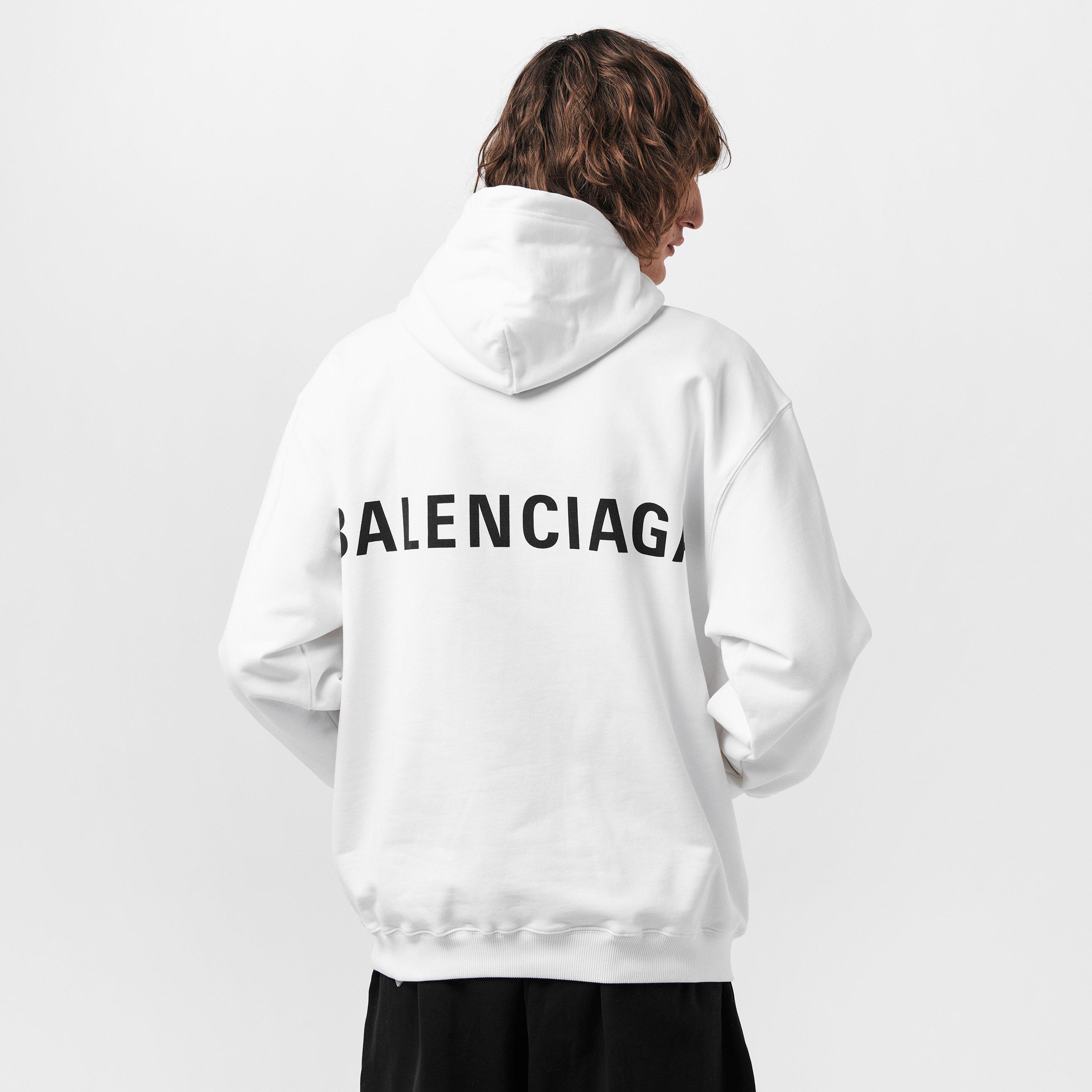 White - Balenciaga - Men's Over the Head Hoodie - 4