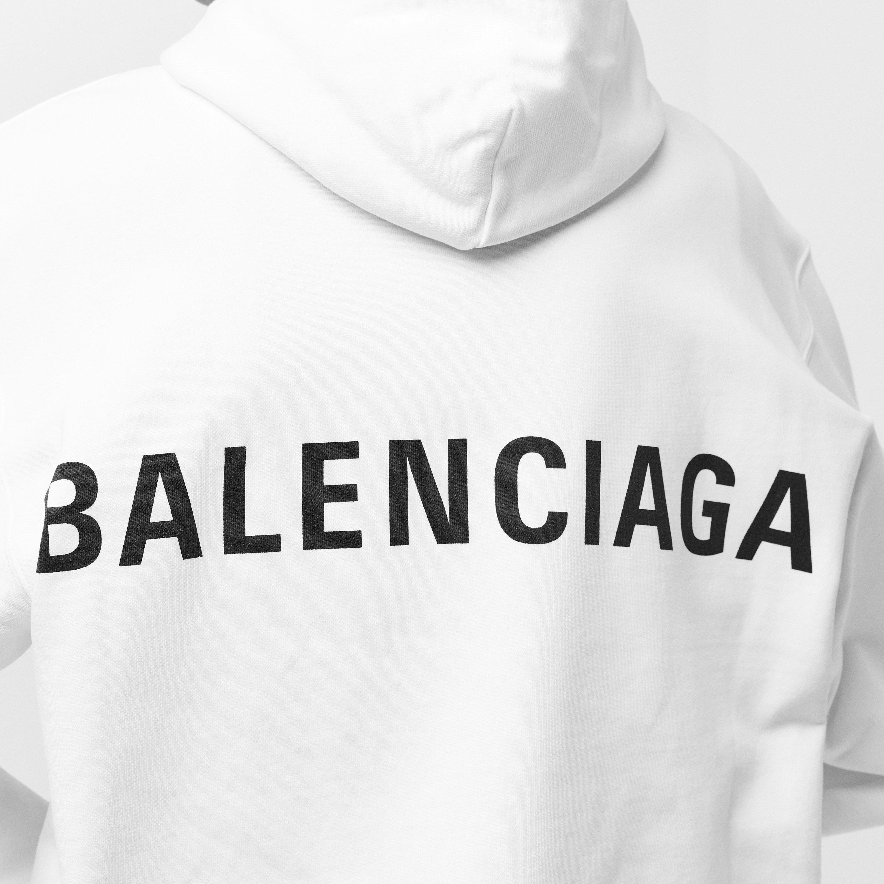 White - Balenciaga - Men's Over the Head Hoodie - 5