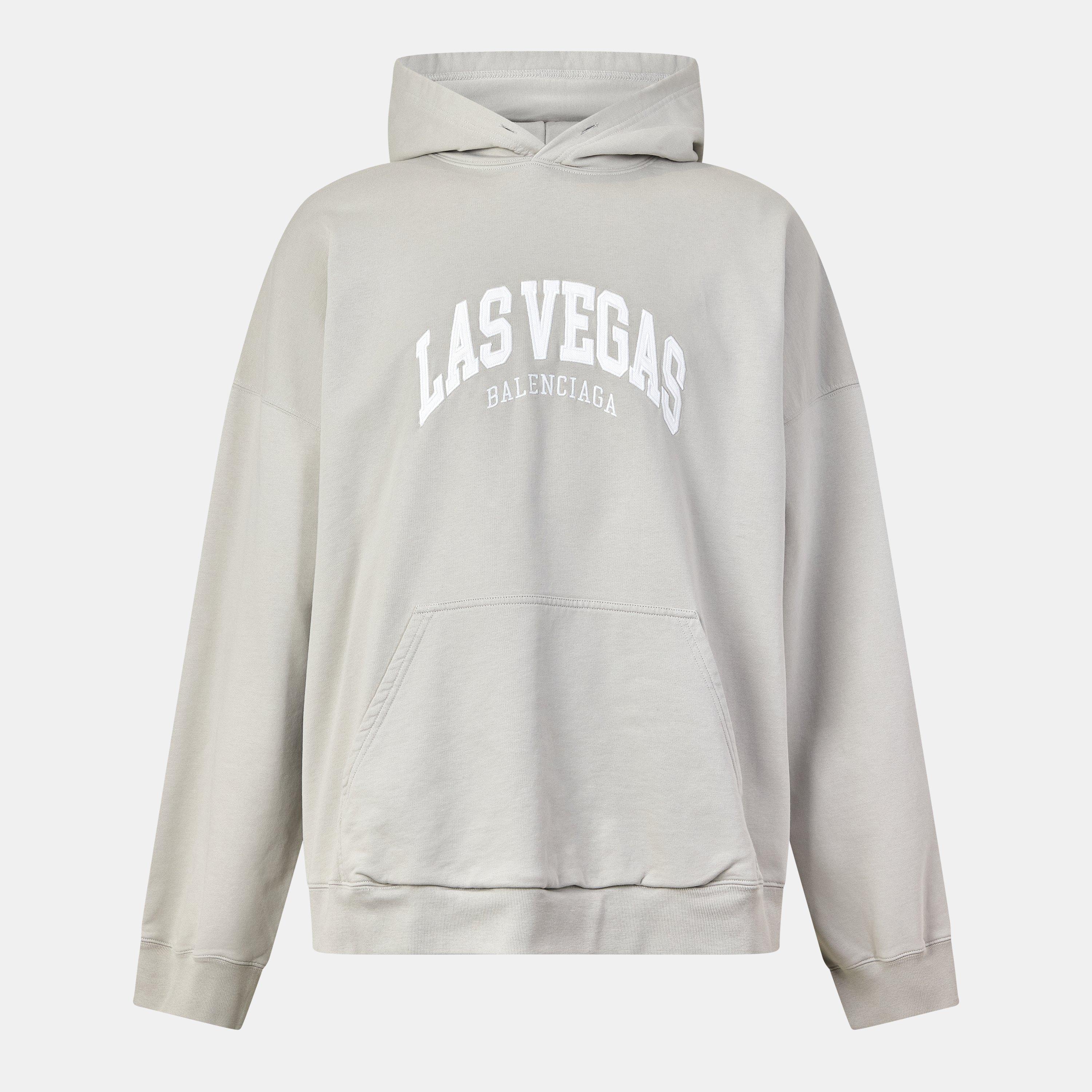 Shell/White - Balenciaga - Men's Over the Head Hoodie - 1