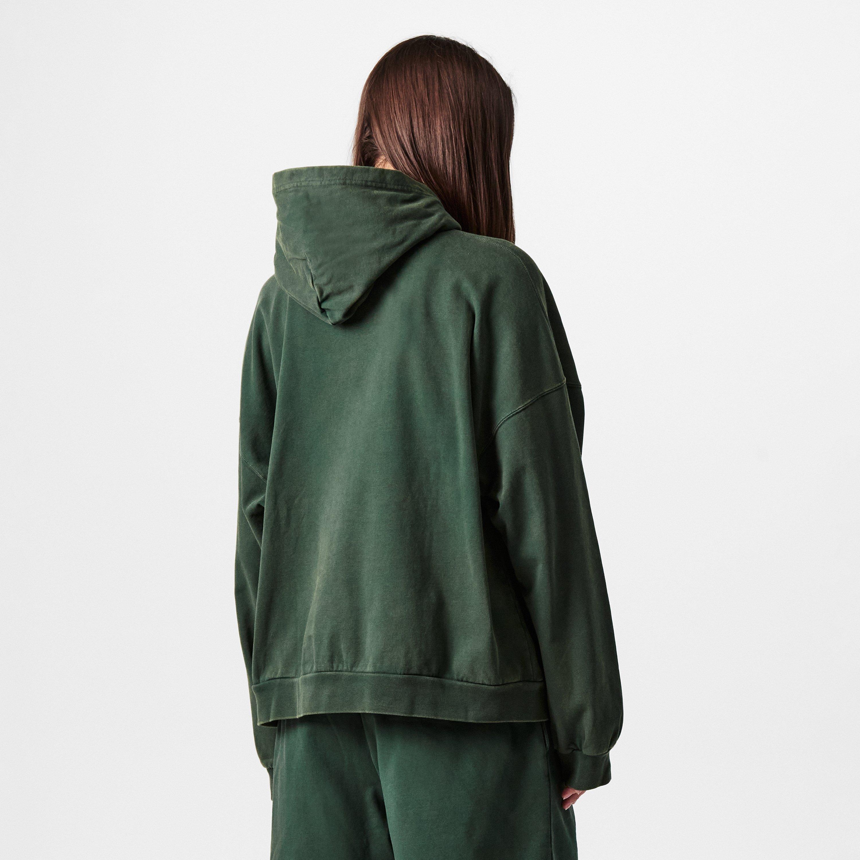 Dark Green/Wht - Balenciaga - Men's Over the Head Hoodie - 4