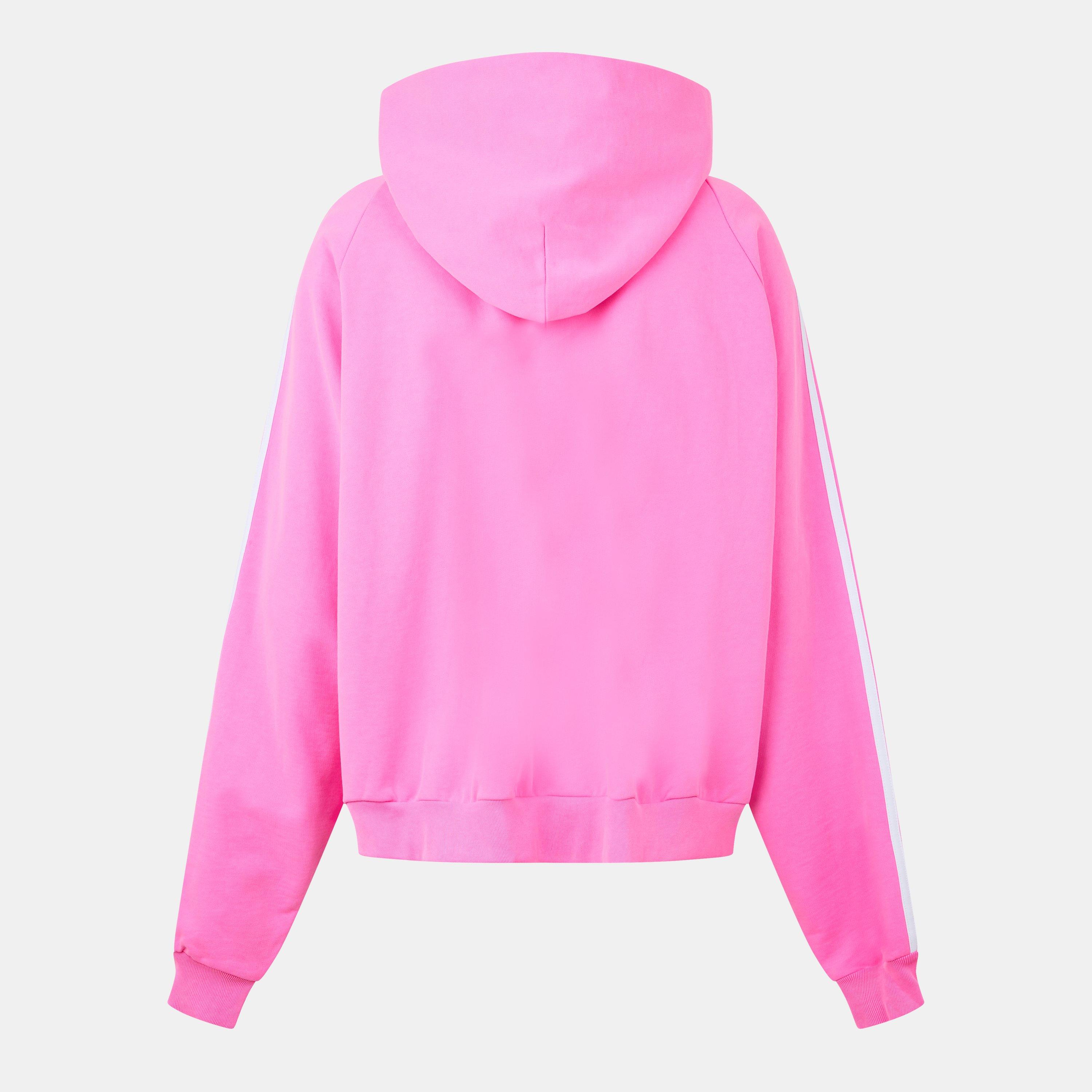 Neon Pink/White - Balenciaga - Men's Pull Over Hoodie - 2