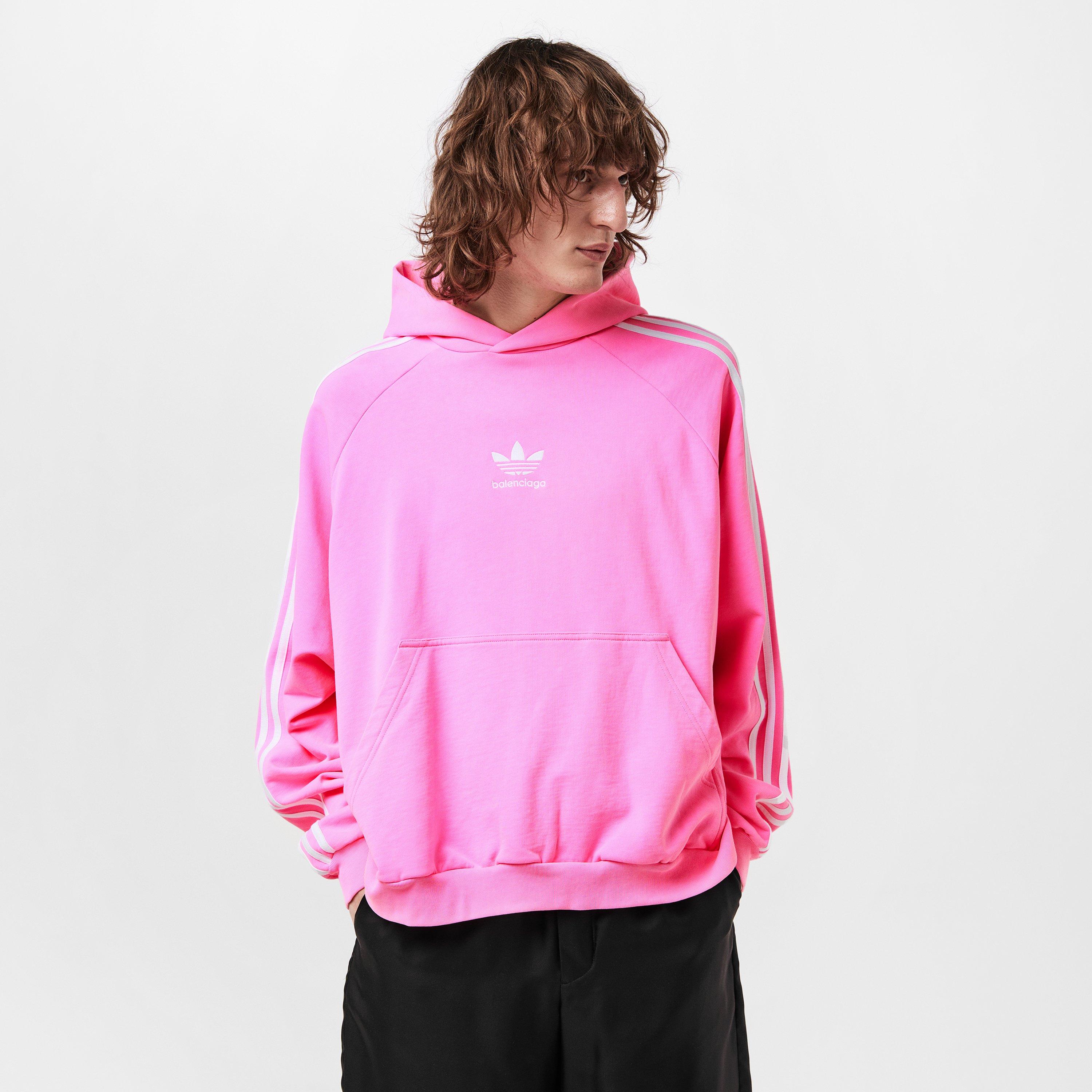 Neon Pink/White - Balenciaga - Men's Pull Over Hoodie - 3