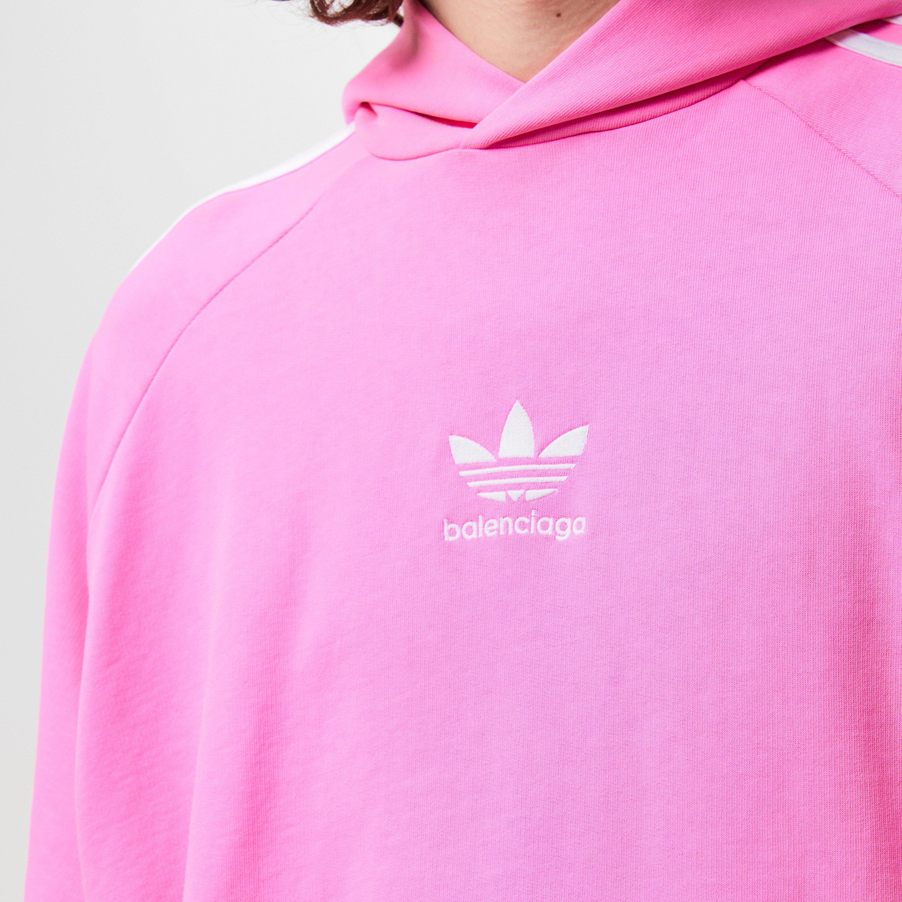 Neon Pink/White - Balenciaga - Men's Pull Over Hoodie - 5