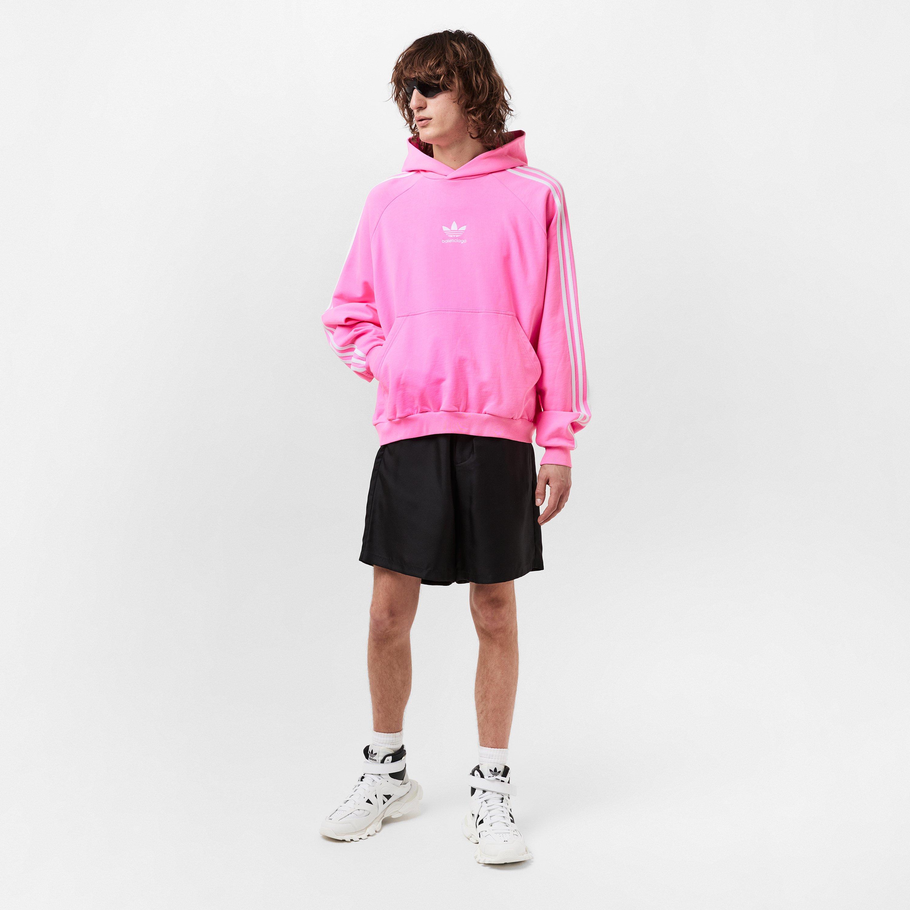 Neon Pink/White - Balenciaga - Men's Pull Over Hoodie - 6