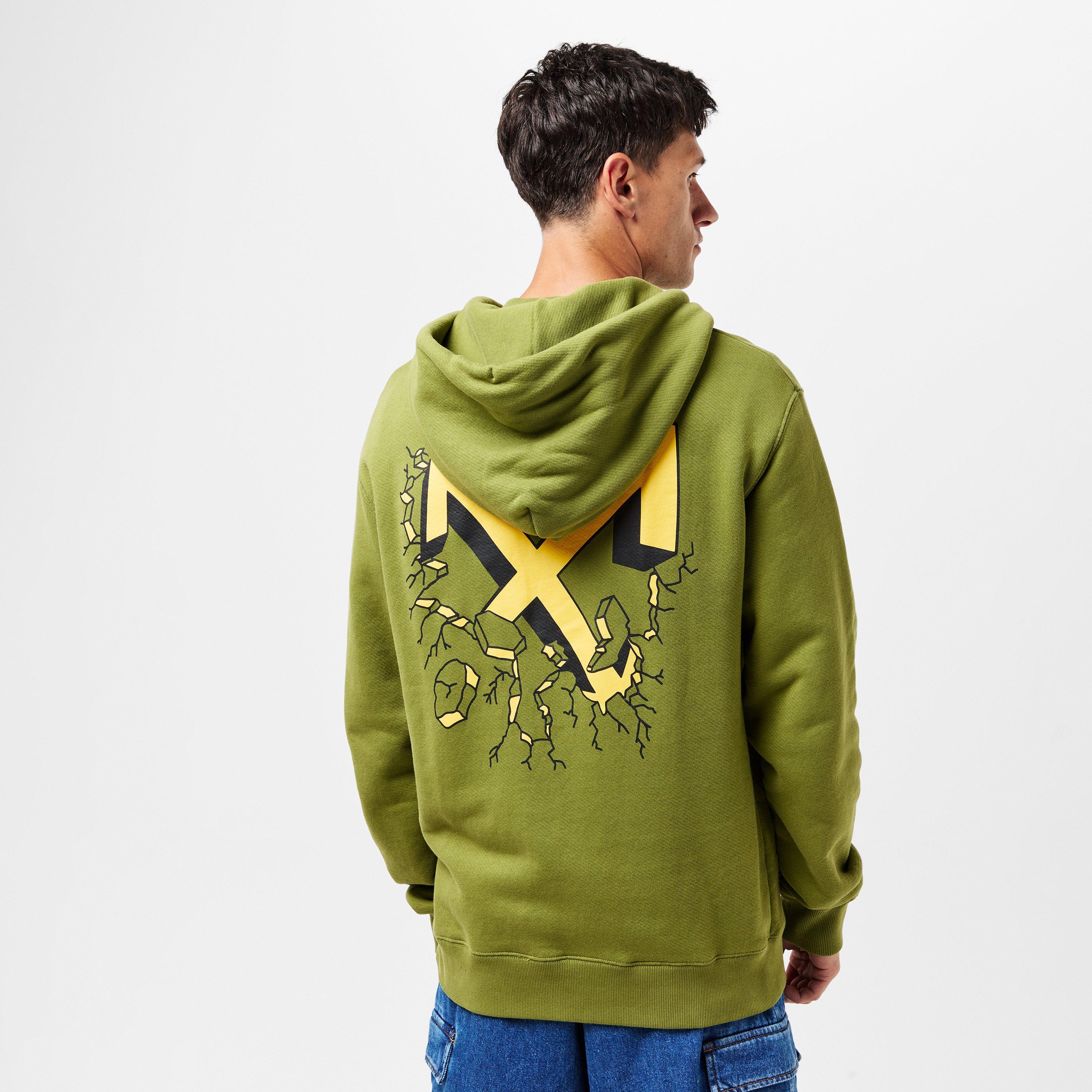 Green/Yellow - Off White - Men's - Cartoon Arrows Long Sleeve Slim Fit Hoodie - 4