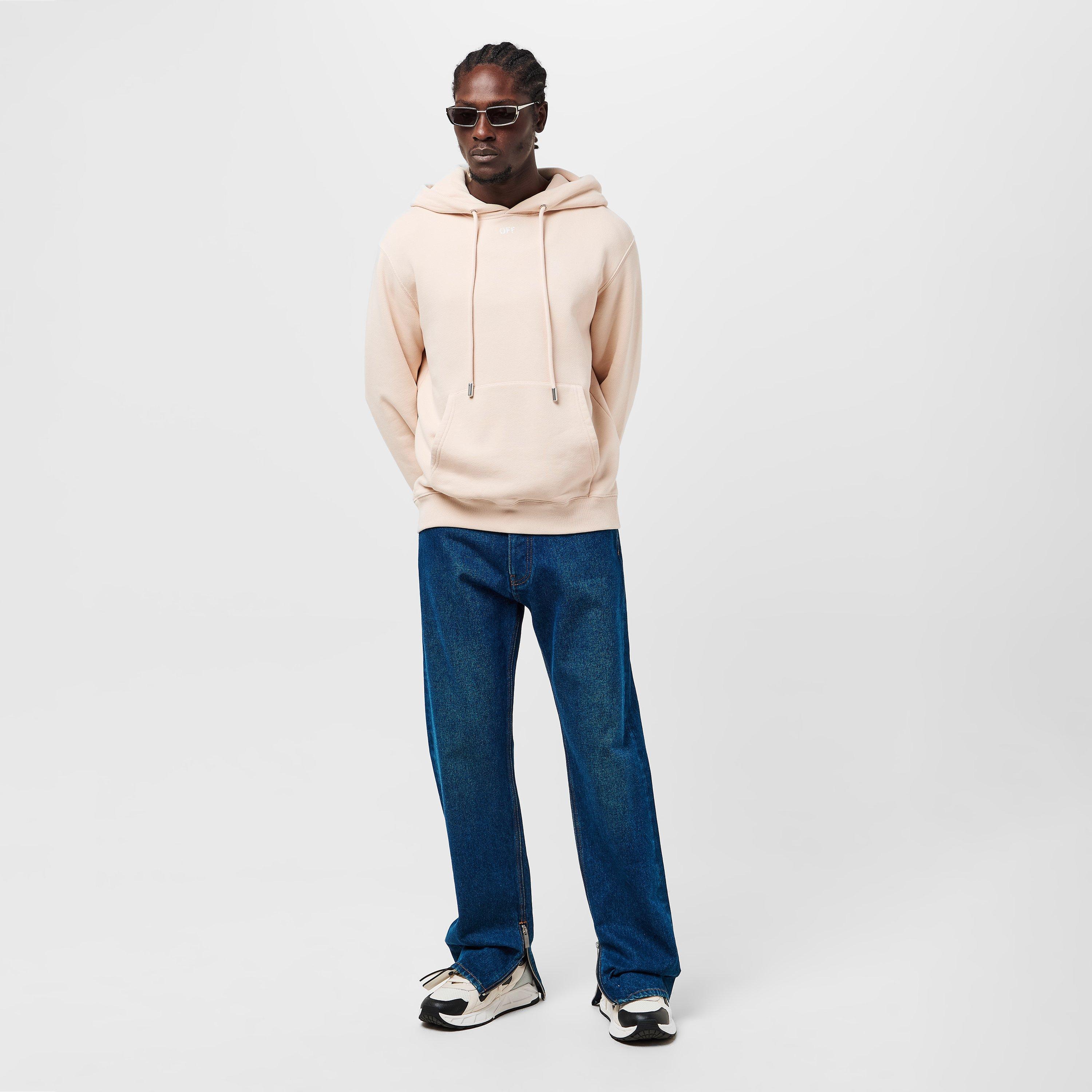 Off White Men's Brick Arrows Jersey Fleece Long Sleeve Slim Fit