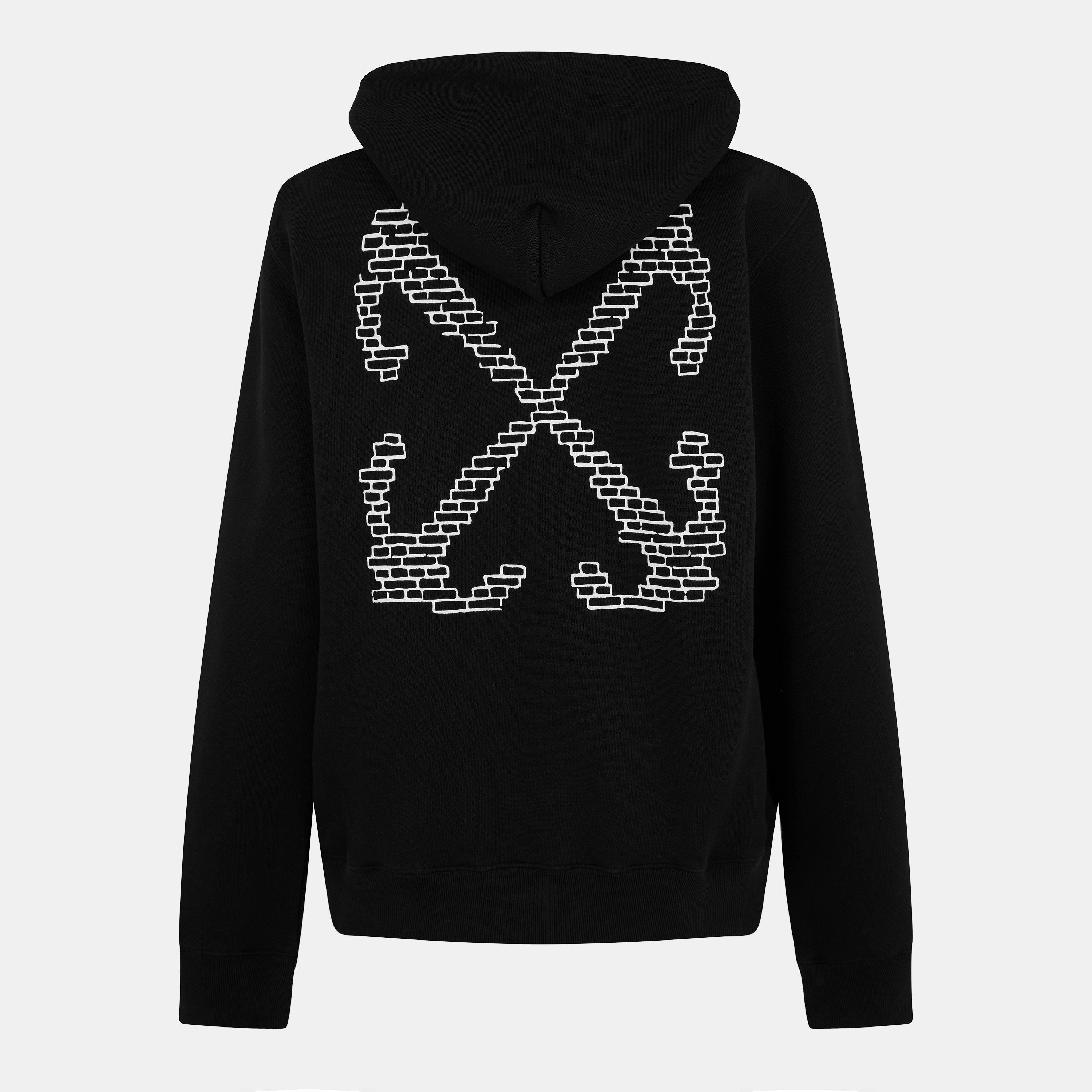 Black/White - Off White - Men's Brick Arrows Signature Hoodie - 2
