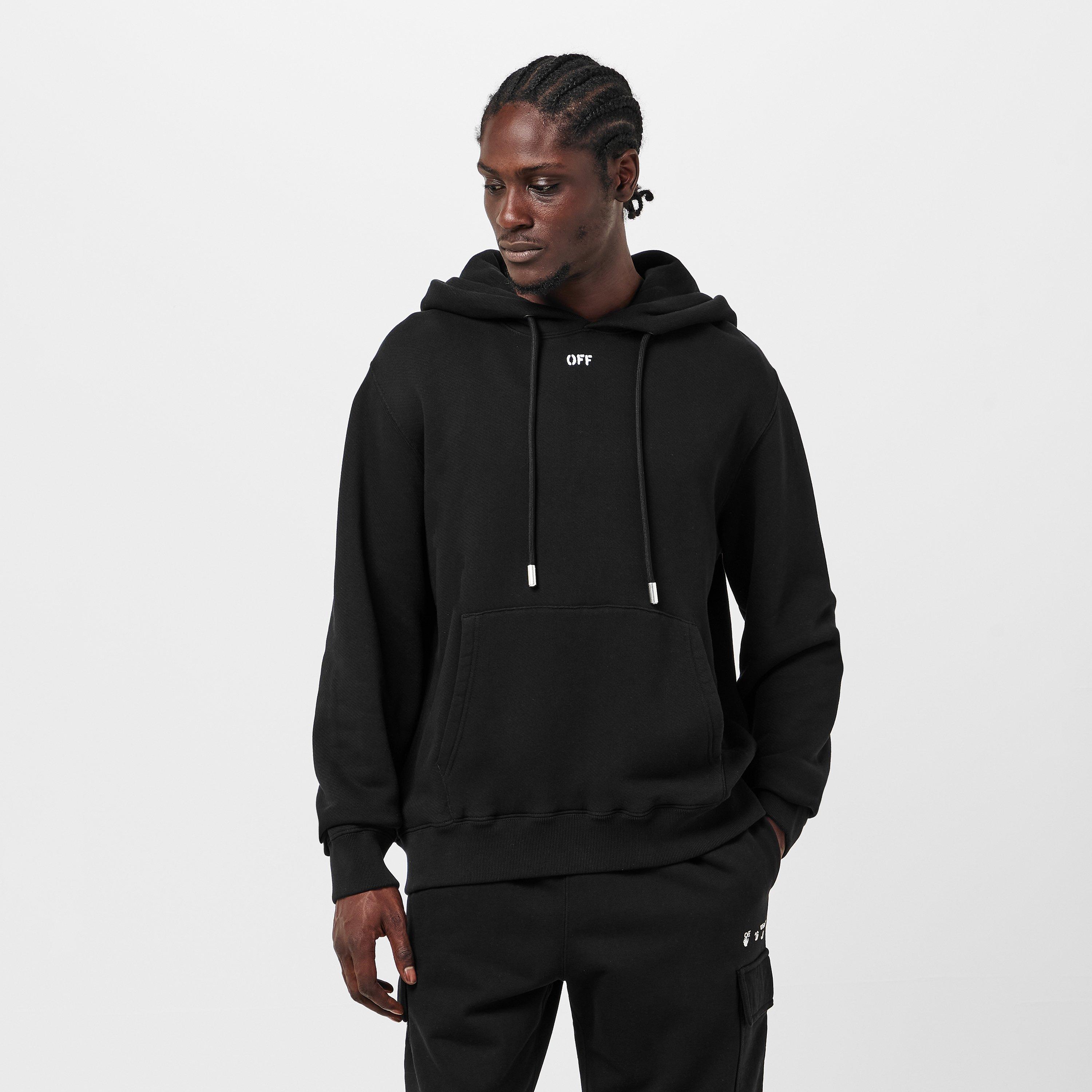 Black/White - Off White - Men's Brick Arrows Signature Hoodie - 3
