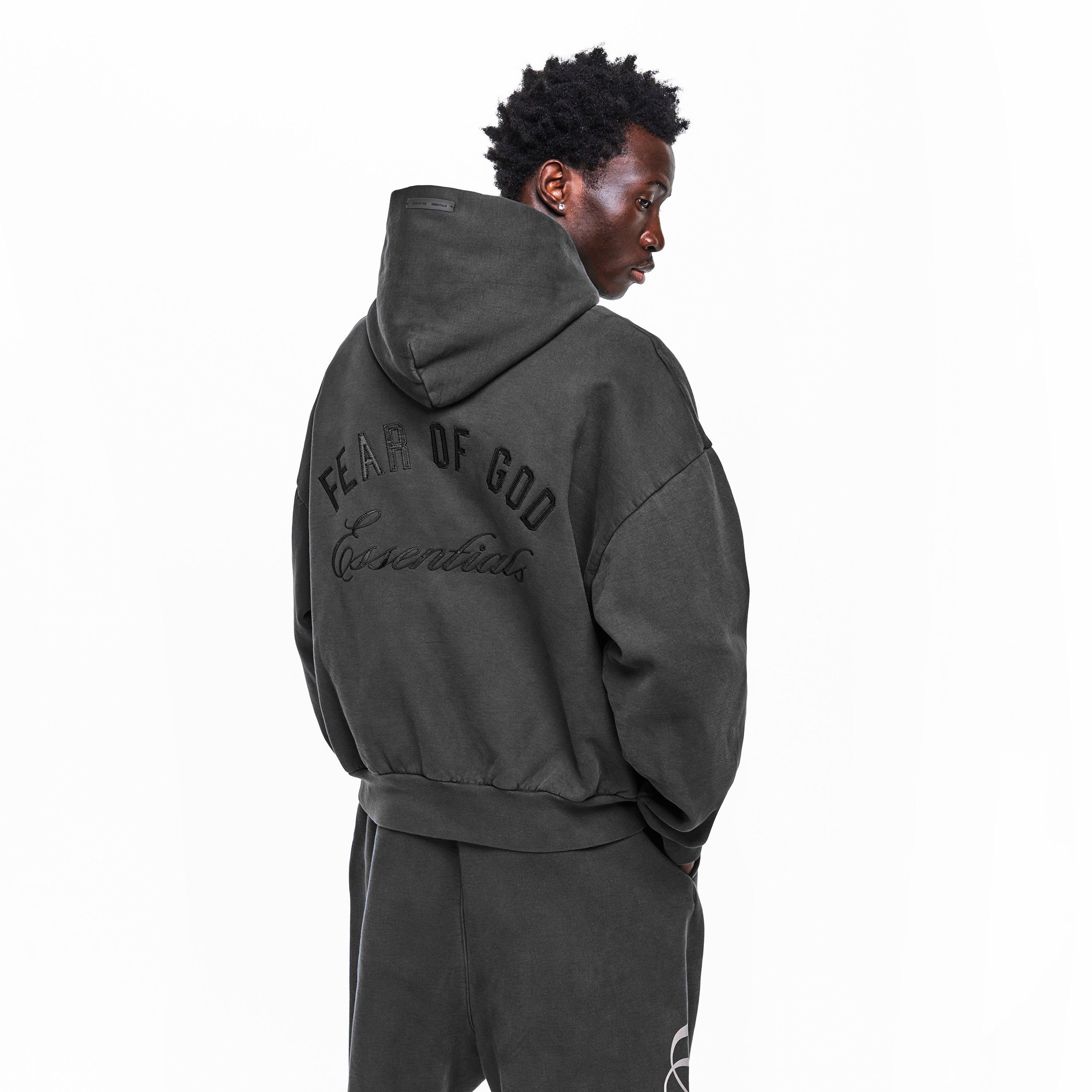 Vintage Black - Fear Of God Essentials - Men's Zip Hoodie - 4