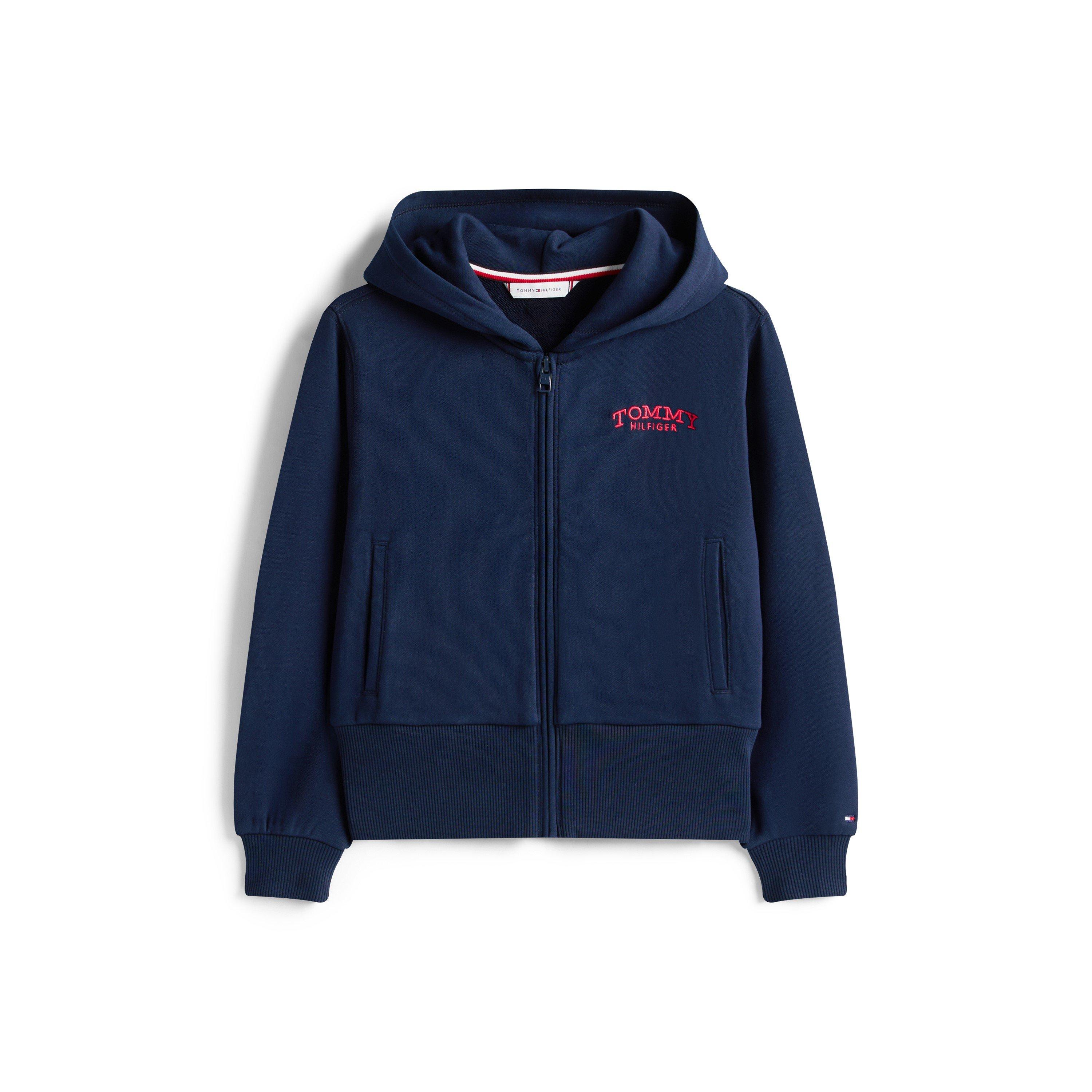 Tommy Hilfiger Kids' Zip Hoodie - Night Navy C1G - Size 14Y