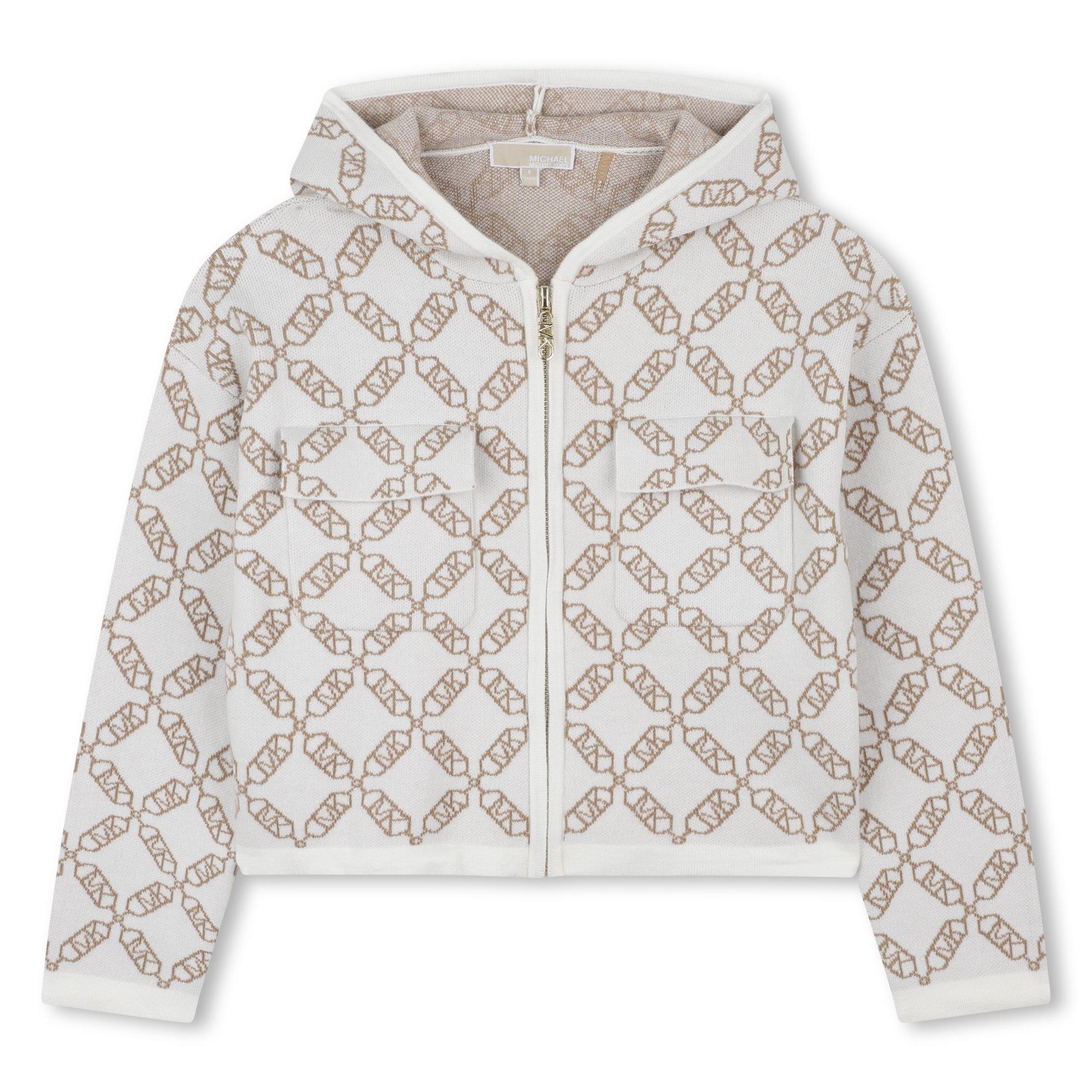 Michael Kors Kids' MK Empire Zip Hoodie - Cream - Size 8Y
