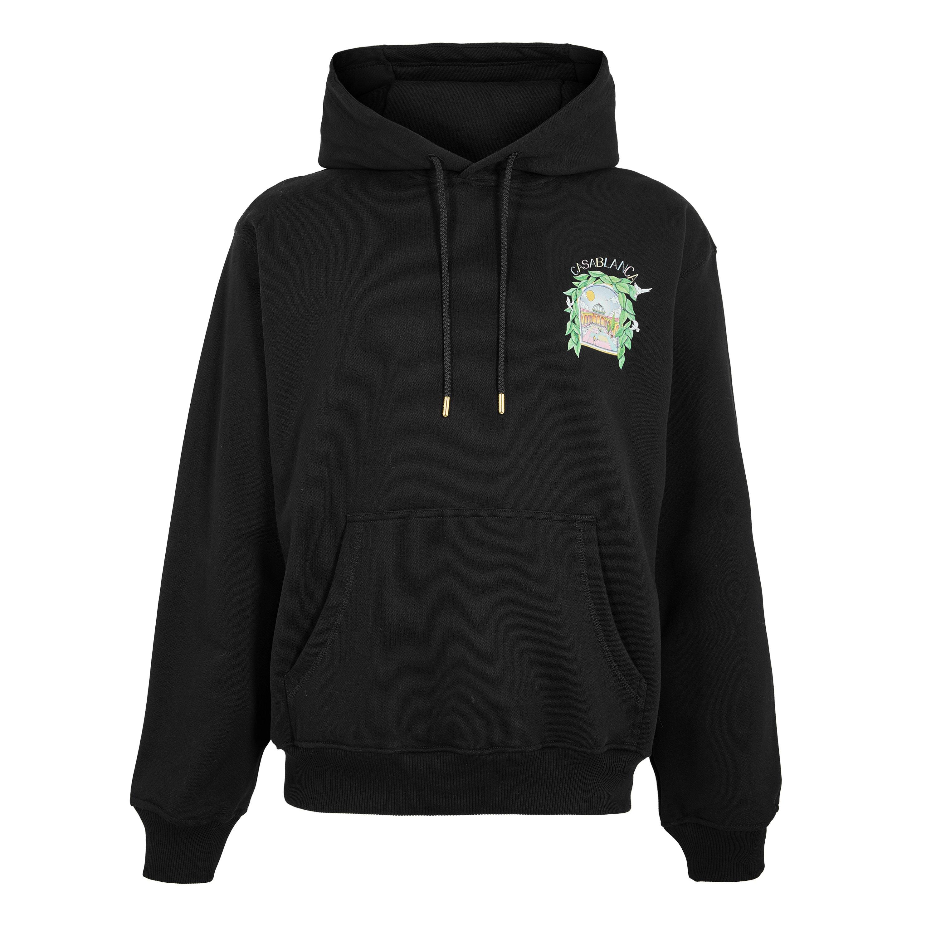 Casablanca Men's LArche Logo Over the Head Hoodie - Black - Size 2X Large