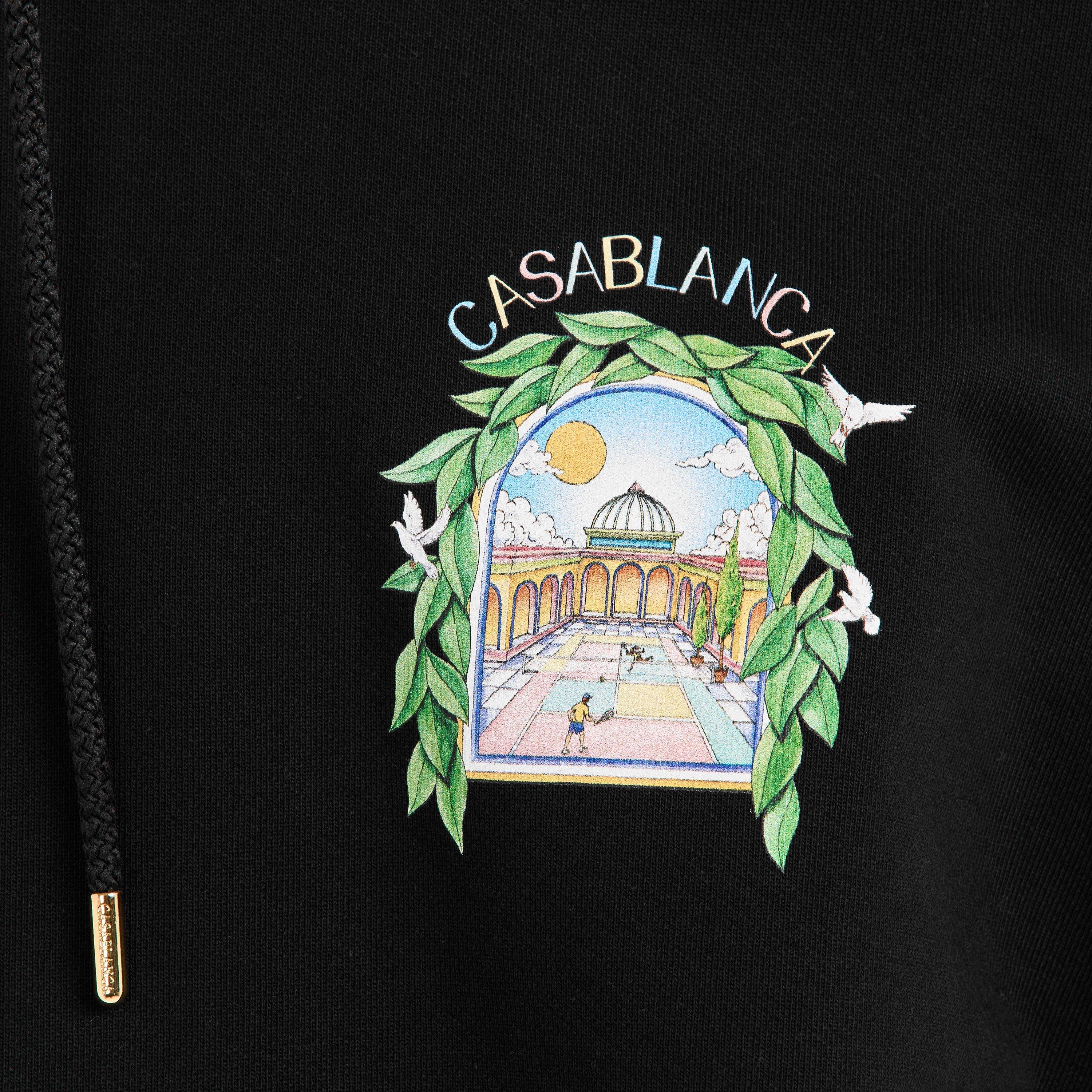 Black - Casablanca - Men's LArche Logo Over the Head Hoodie - 5