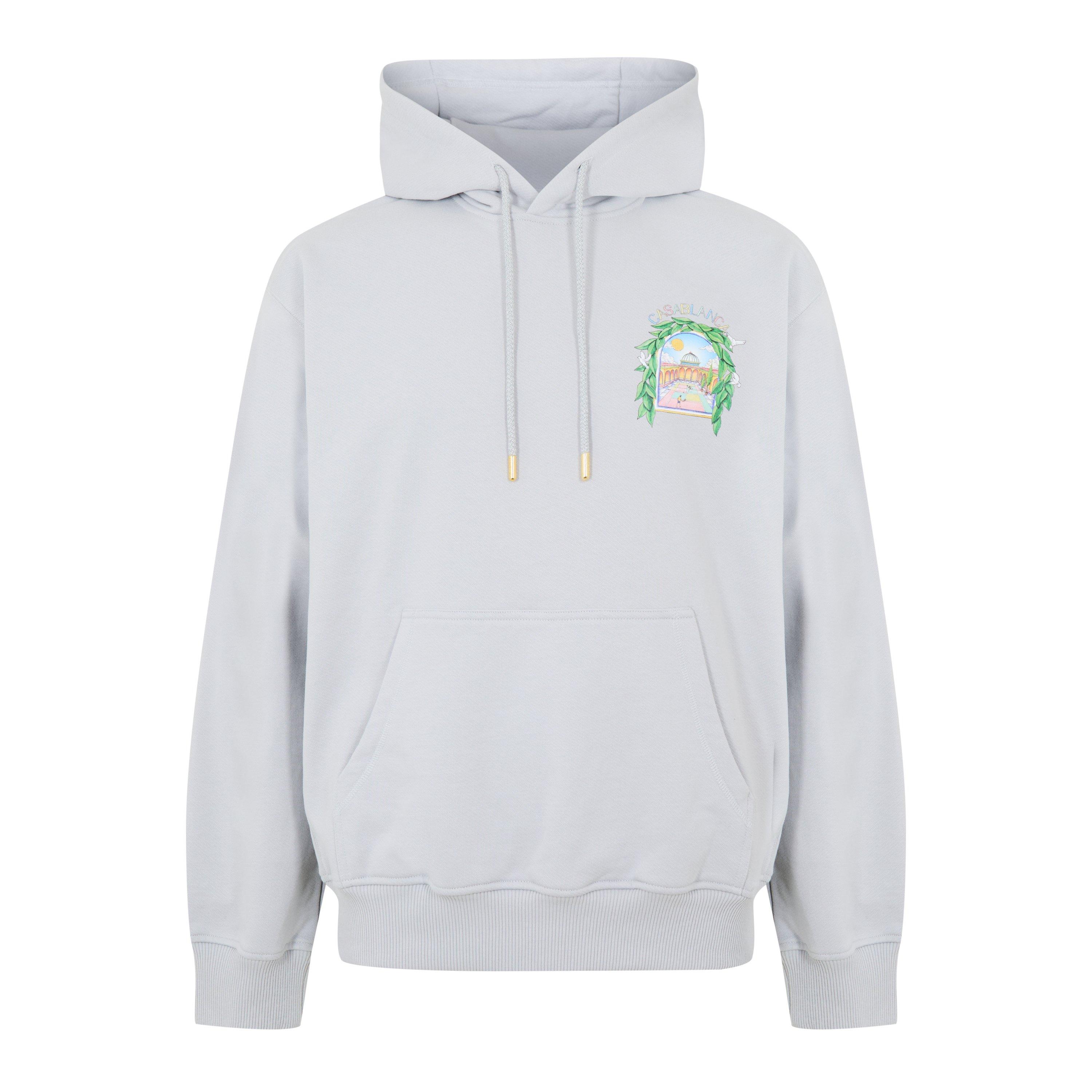 Casablanca Men's LArche Logo Over the Head Hoodie - Grey - Size 2X Large