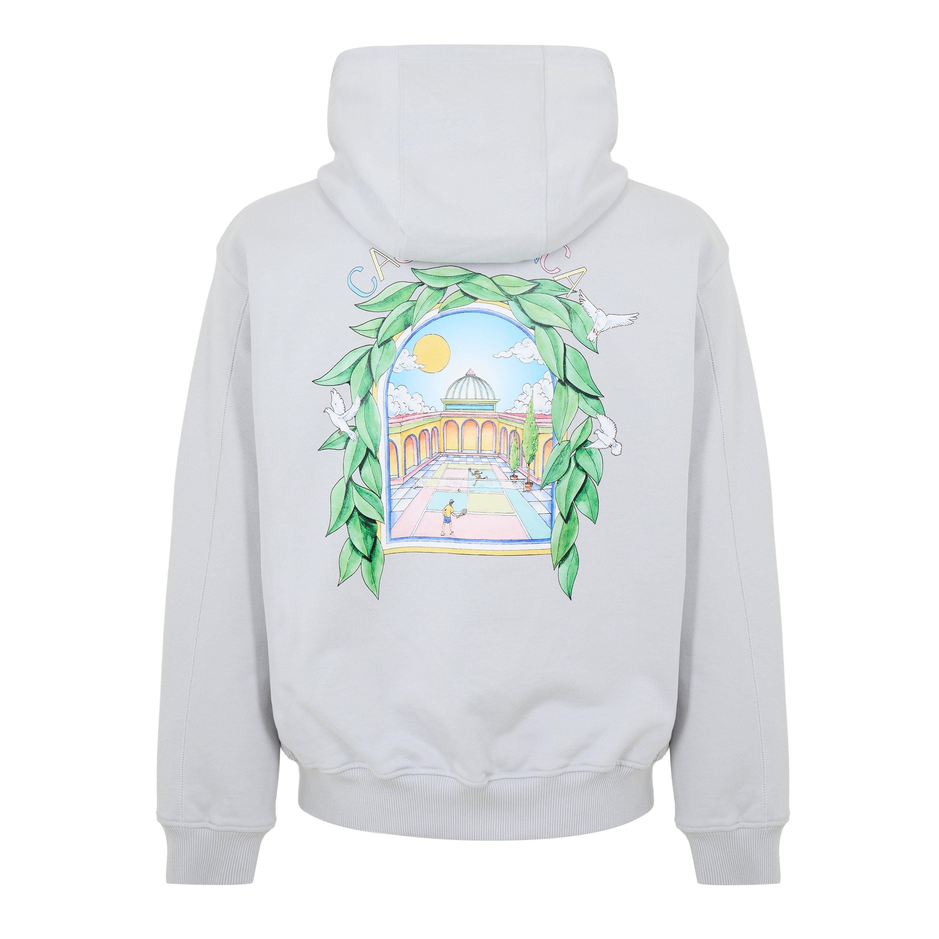 Grey - Casablanca - Men's LArche Logo Over the Head Hoodie - 2