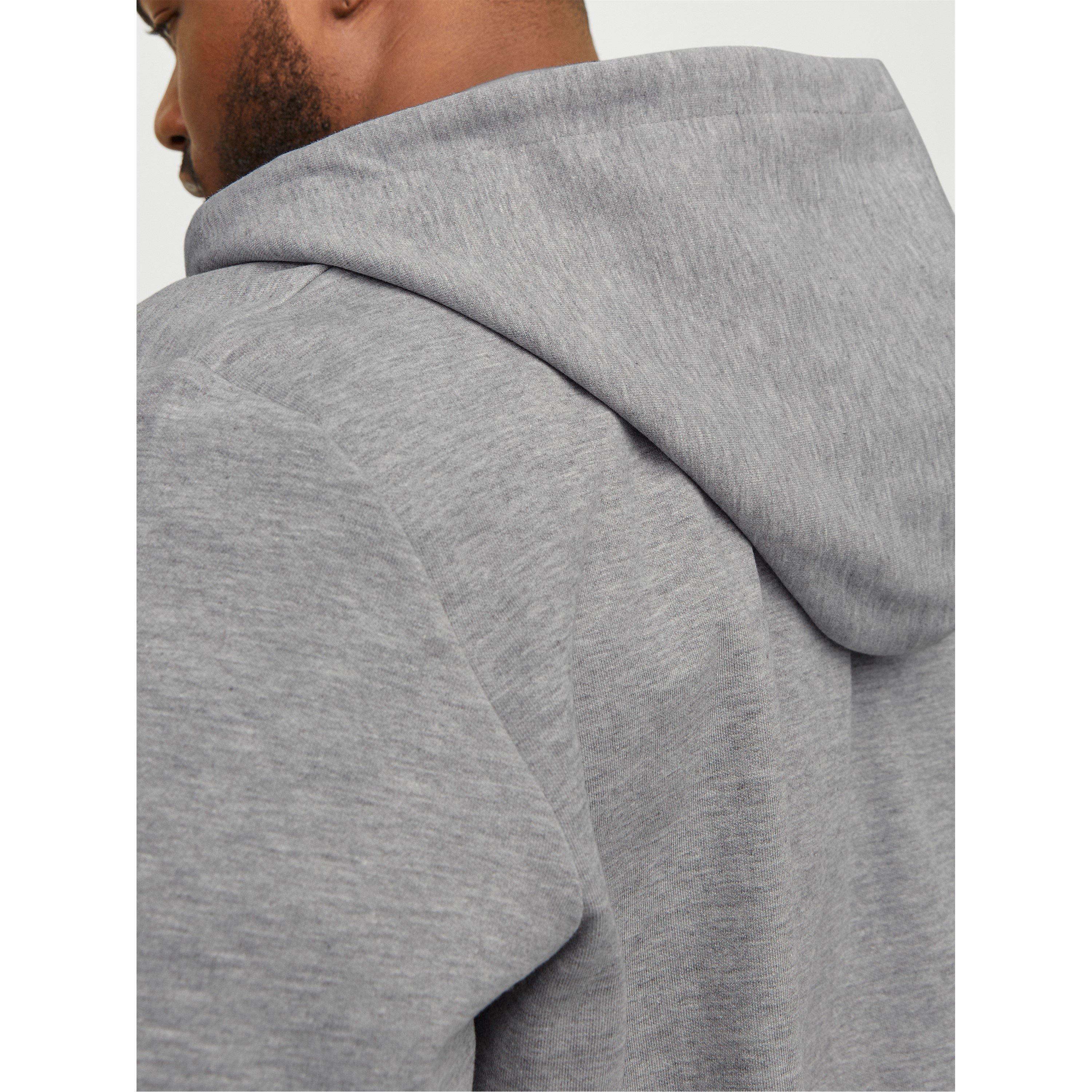 Grey Melange - Jack and Jones - Zip Sweatshirt Hoodie - 4