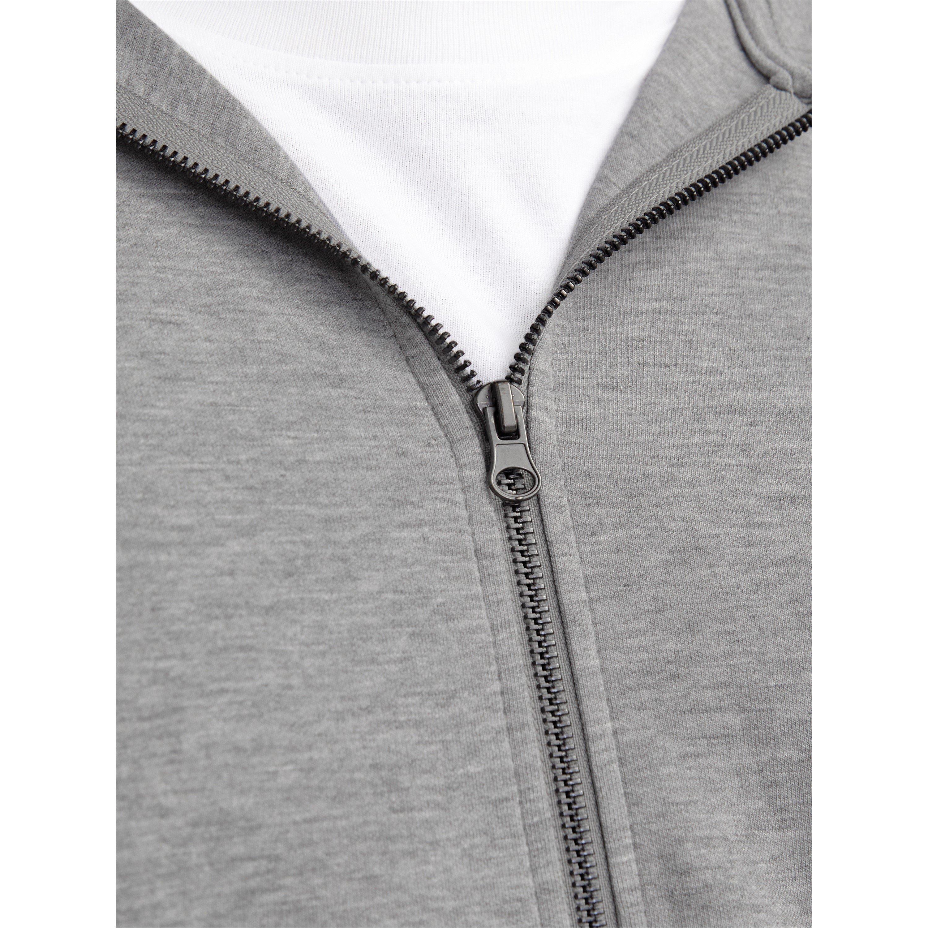 Grey Melange - Jack and Jones - Zip Sweatshirt Hoodie - 5
