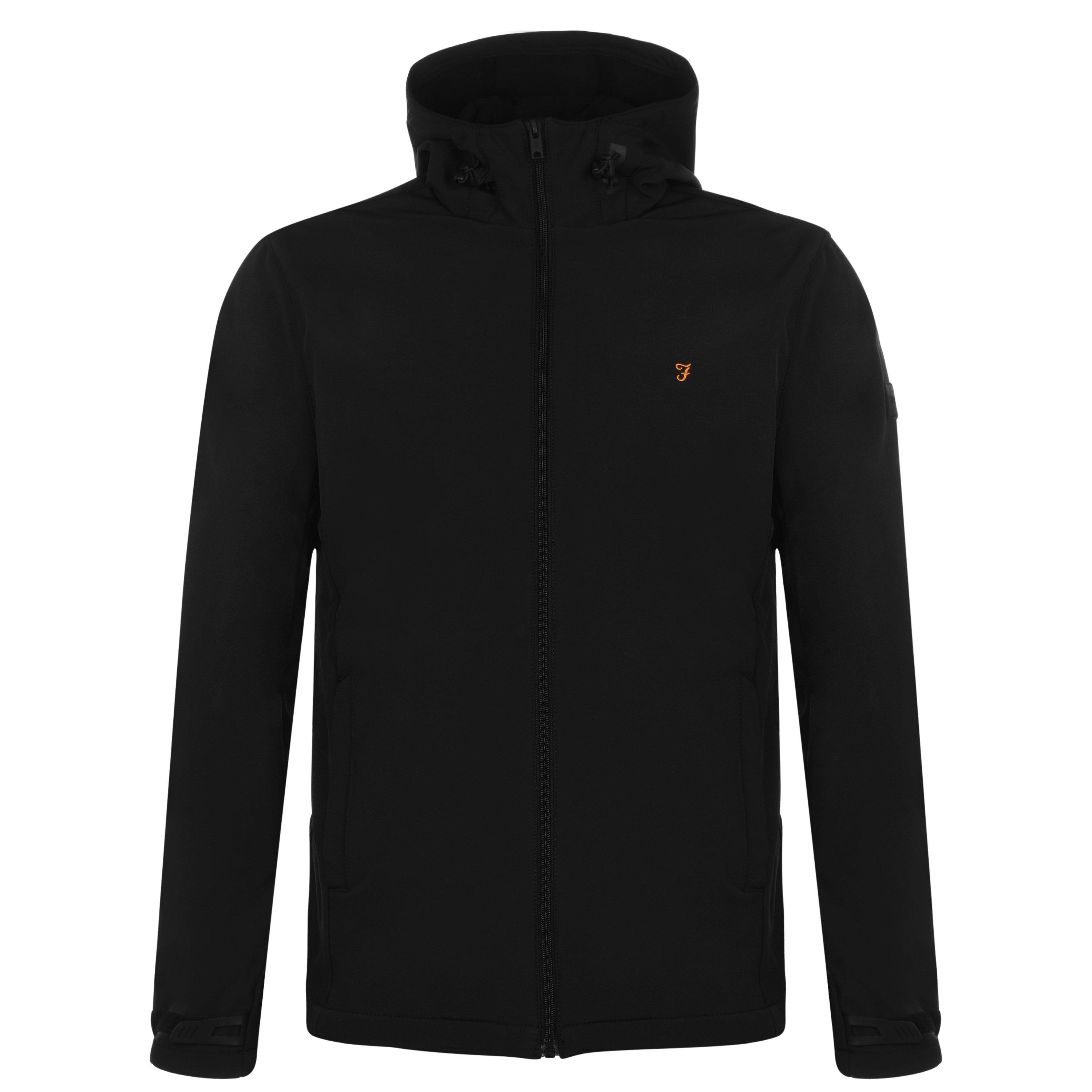Dp Black 006 - Farah - Men's Bective Water Resistant Long Sleeve Softshell Jacket - 1
