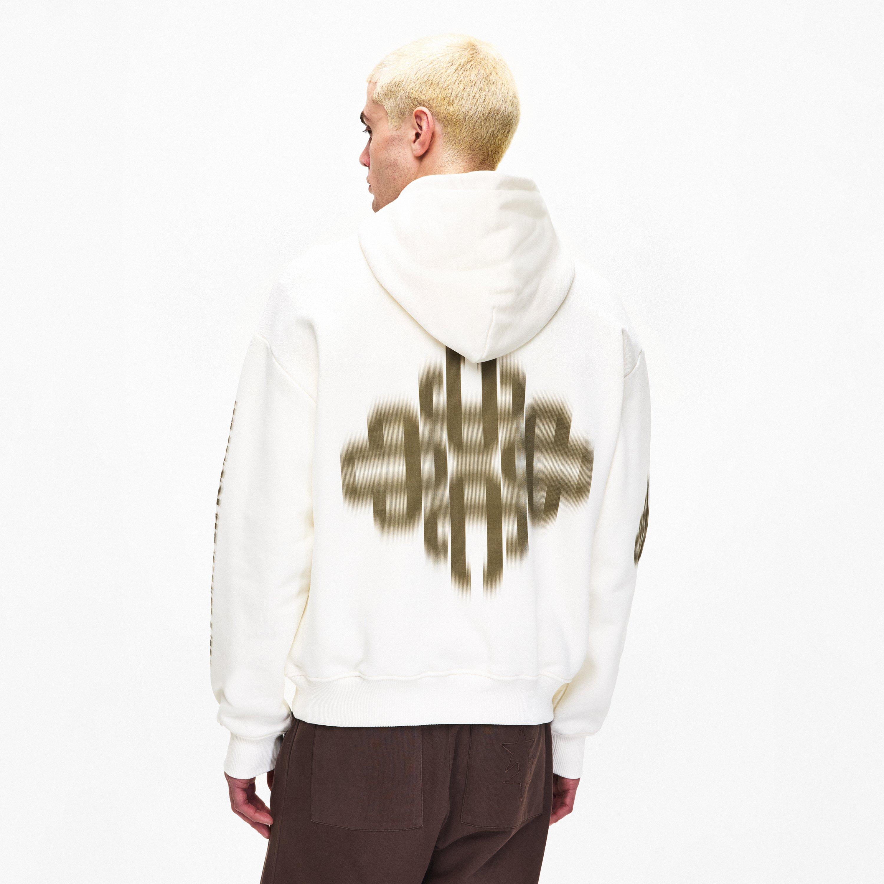 Khaki - The Couture Club - Men's Blurred Pull Over Hoodie - 4