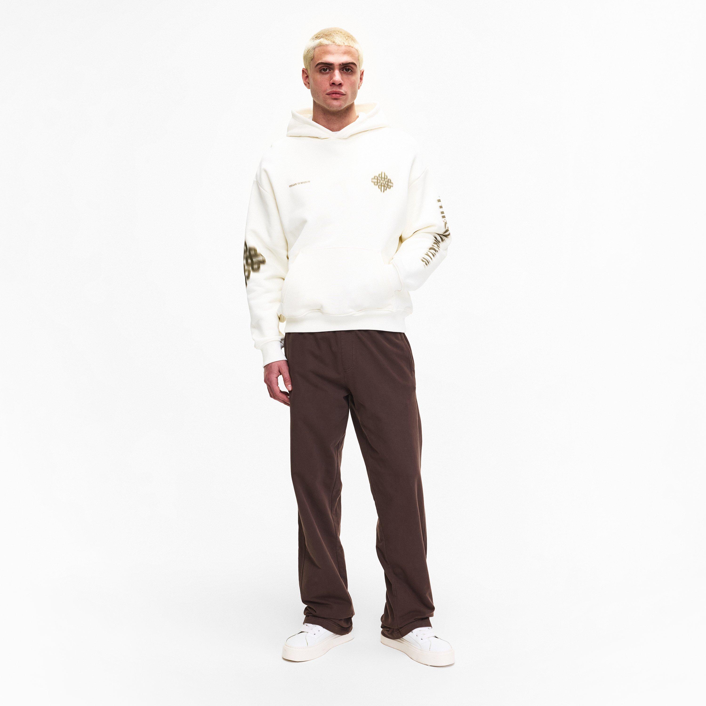 Khaki - The Couture Club - Men's Blurred Pull Over Hoodie - 5