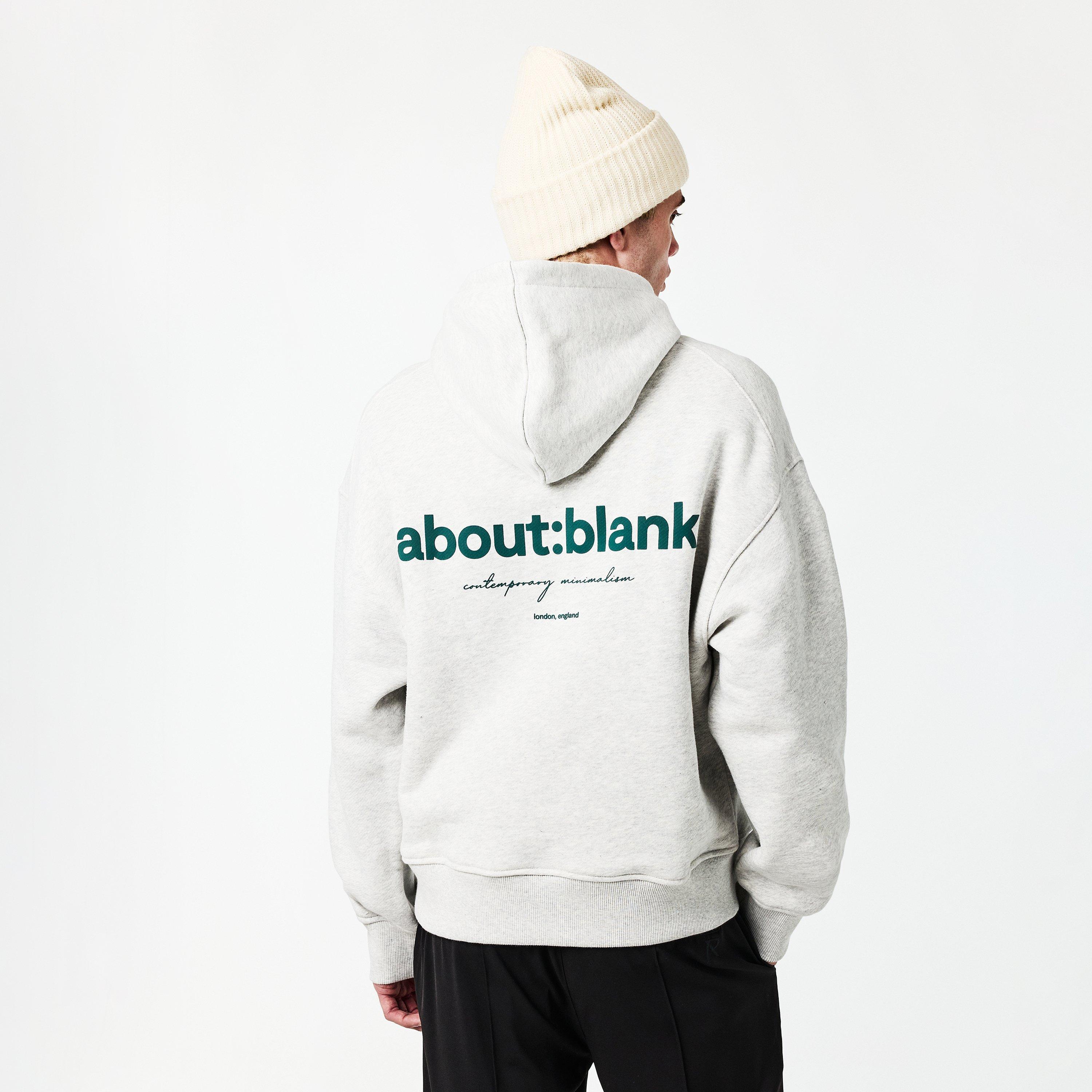 Grey Marl/Sage - about:blank - Mens Box Logo Hoodie - 4