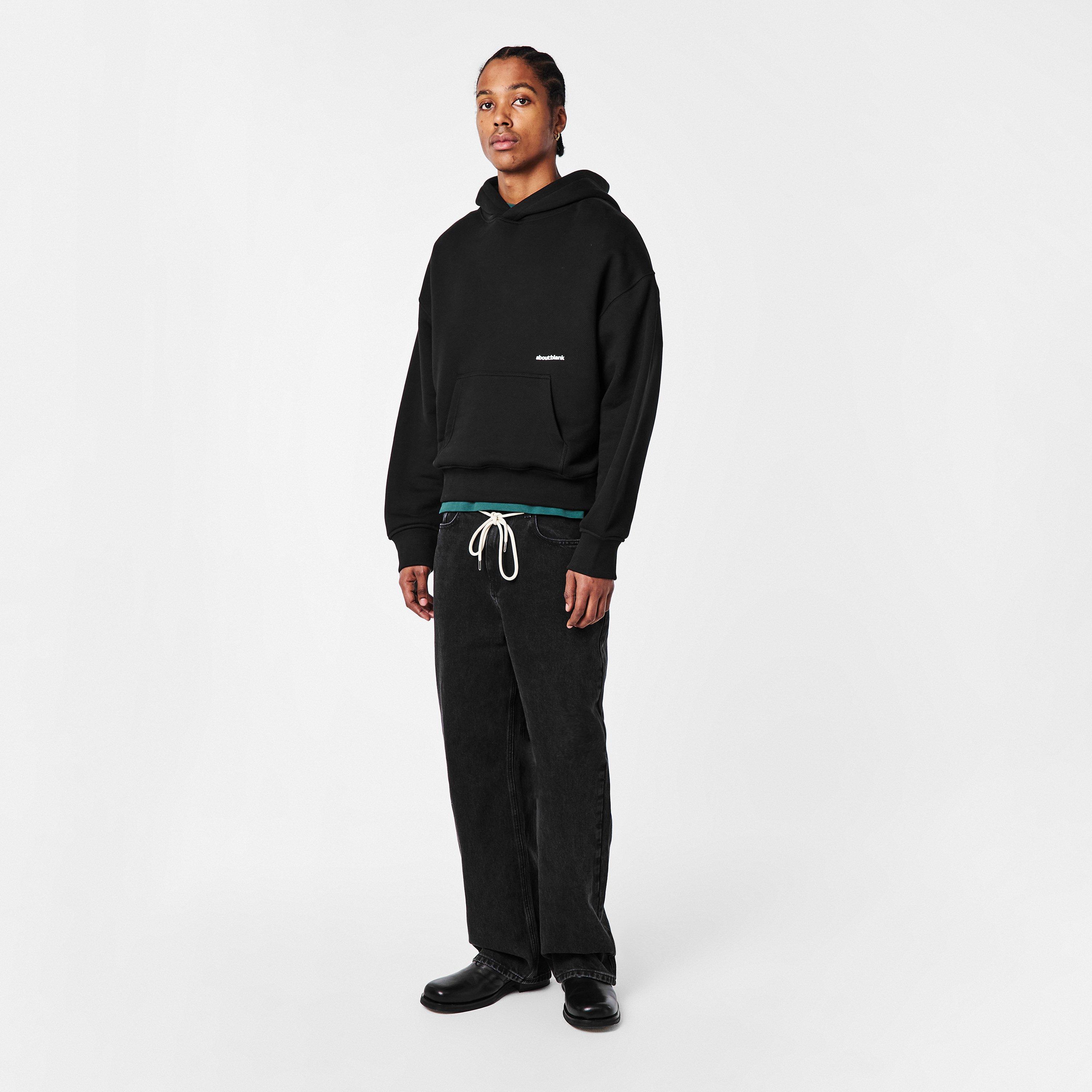 Black/Ecru - about:blank - Mens Box Logo Hoodie - 6