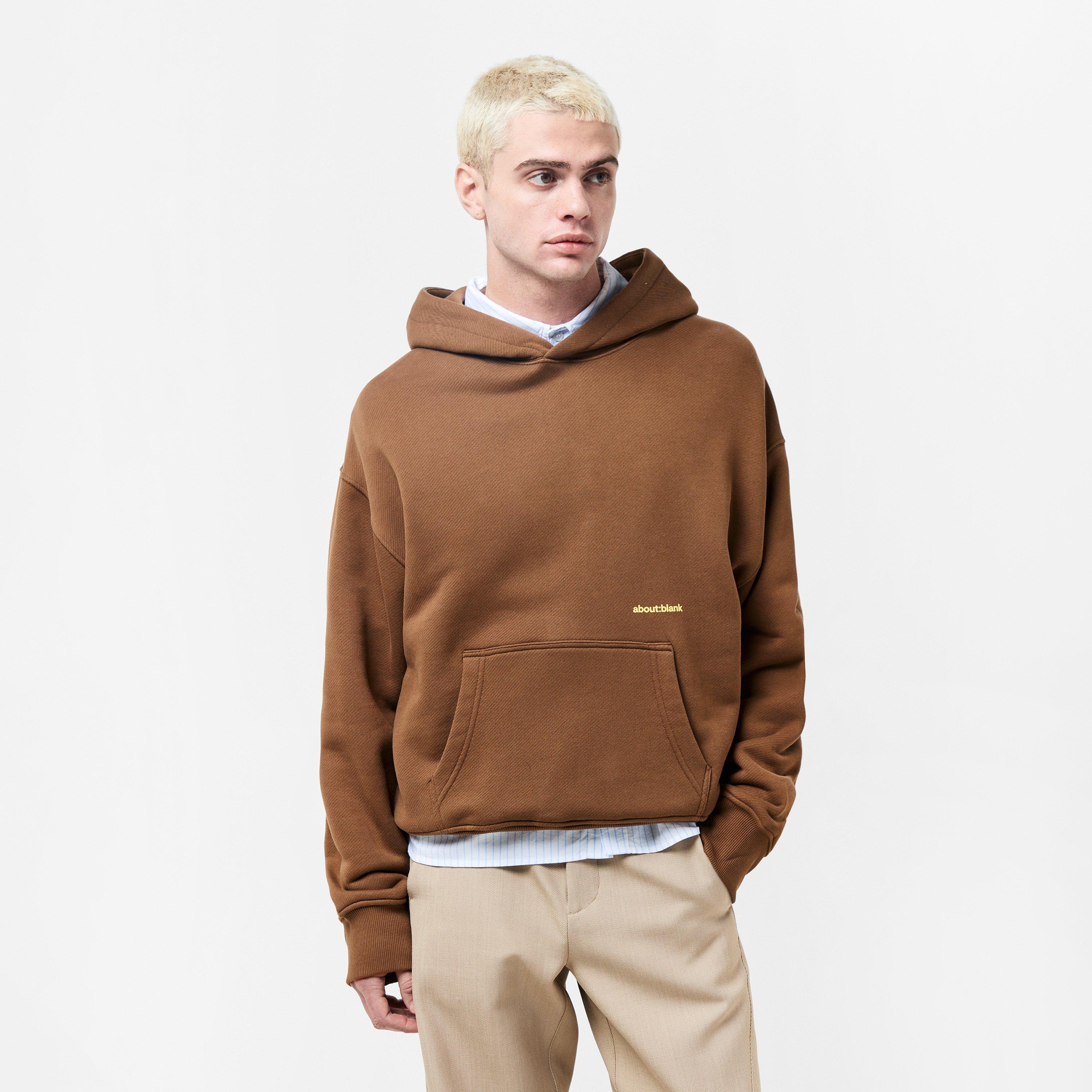 Brown/Gold - about:blank - Mens Box Logo Hoodie - 3