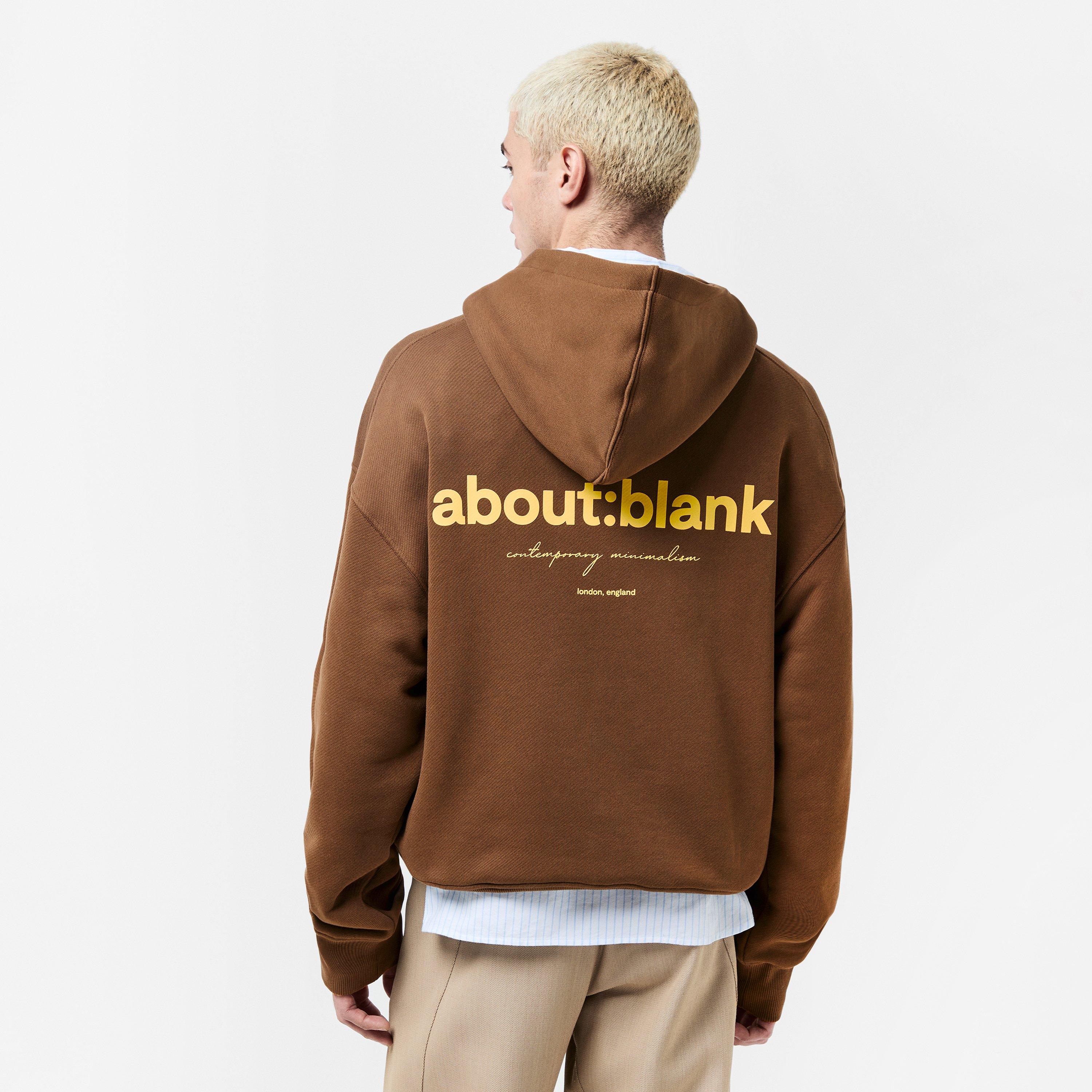 Brown/Gold - about:blank - Mens Box Logo Hoodie - 4