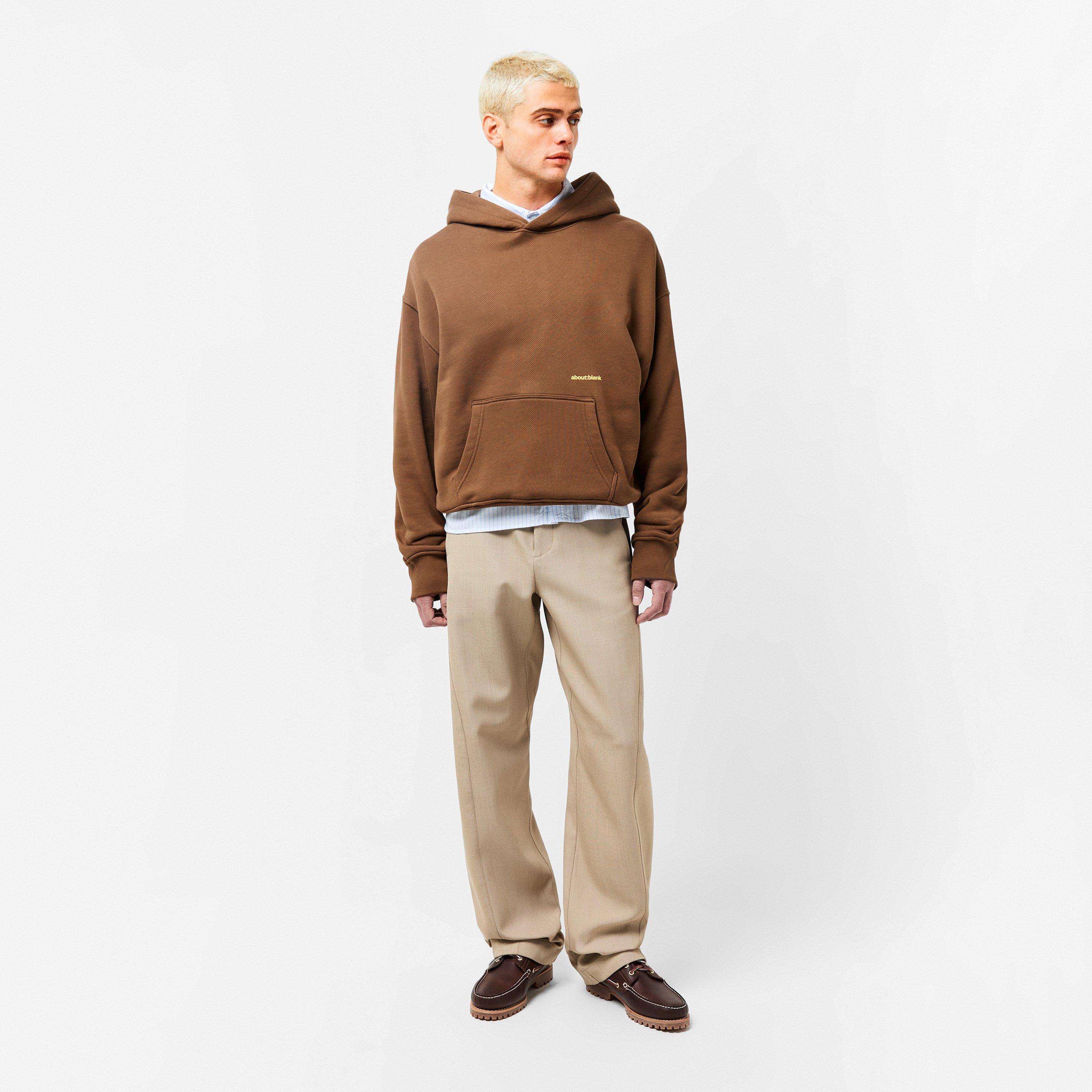 Brown/Gold - about:blank - Mens Box Logo Hoodie - 6