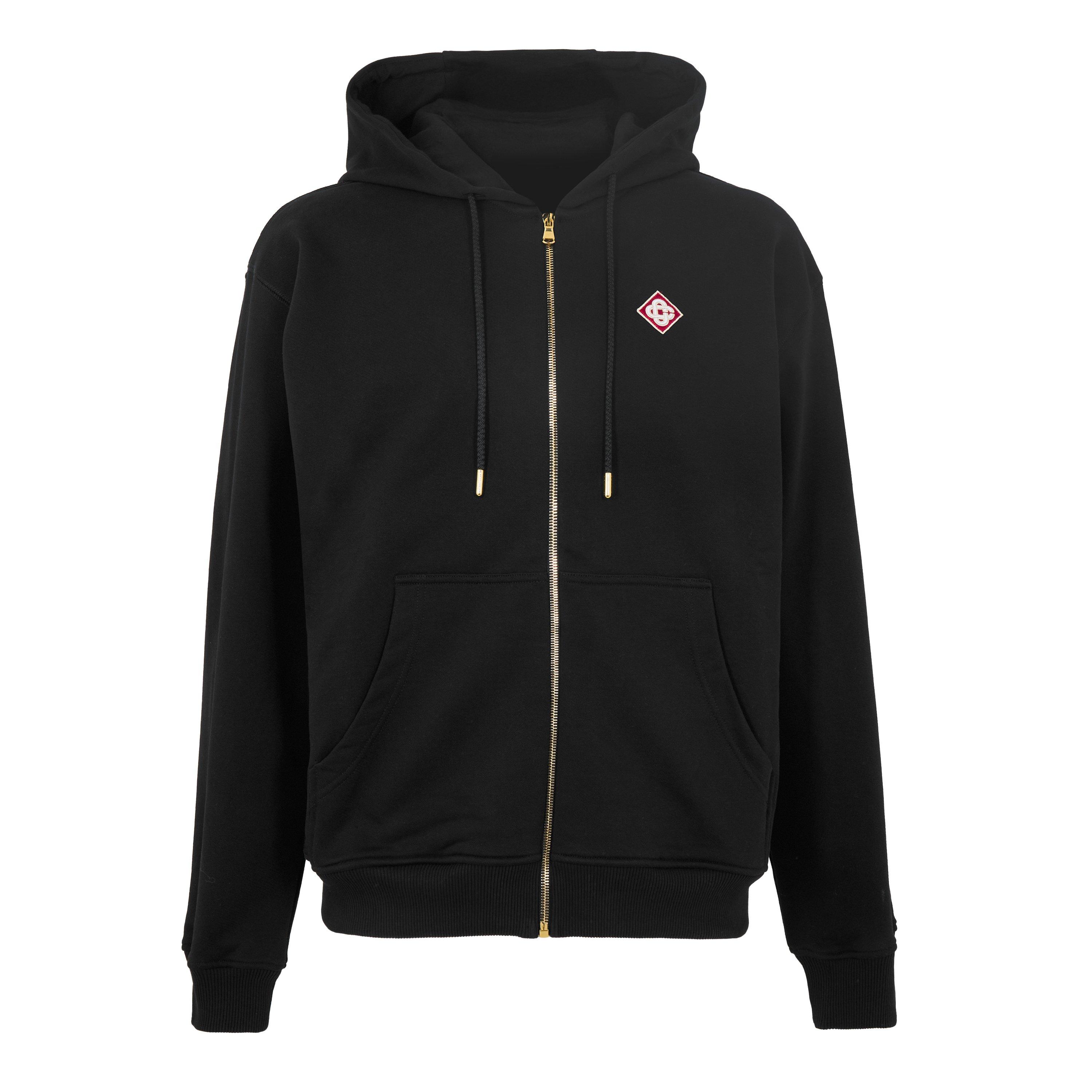 Casablanca Men's Classic Logo Zip Hoodie - Black - Size 2X Large