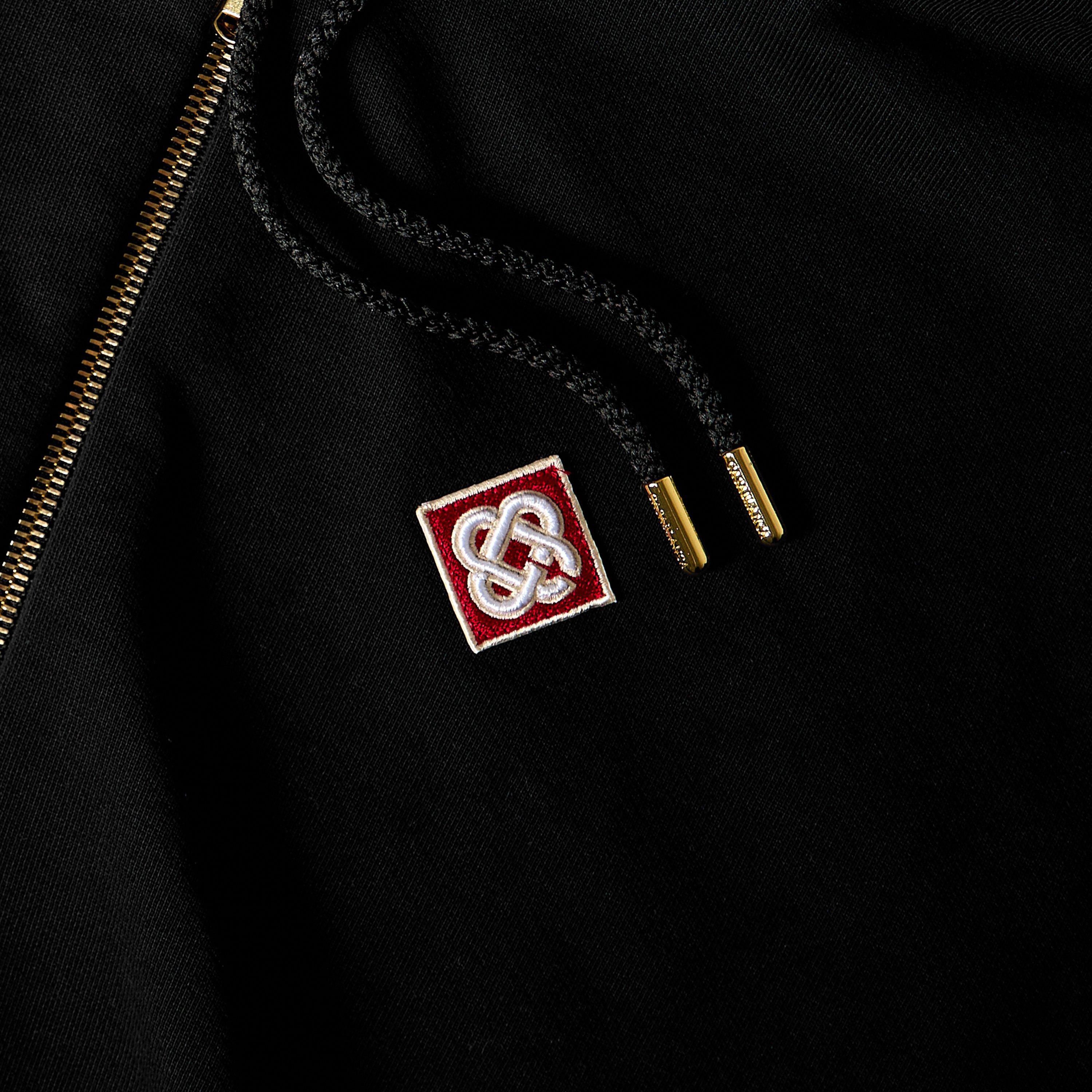 Black - Casablanca - Men's Classic Logo Zip Hoodie - 5