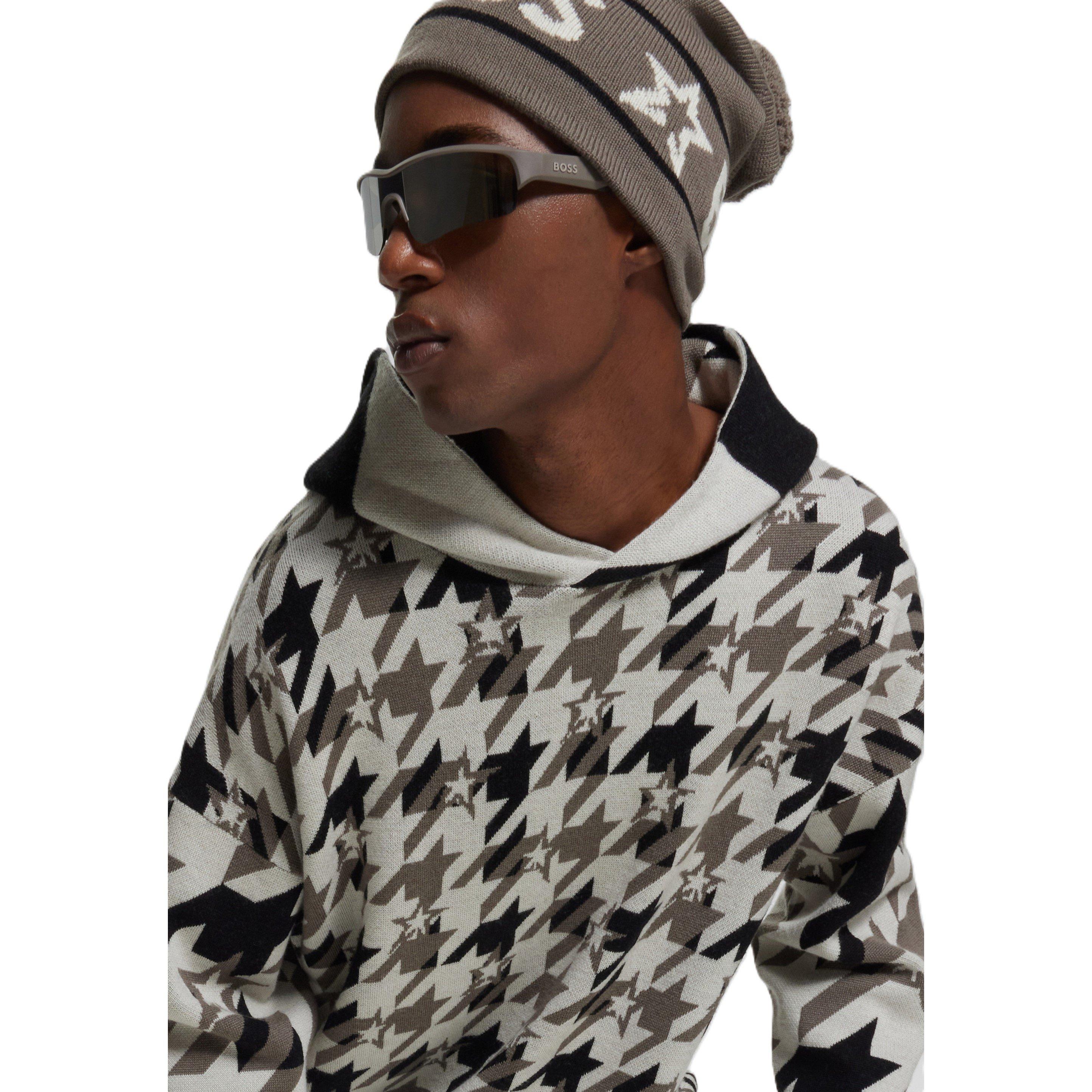 Beige - Boss - Men's Pull Over Hoodie - 3