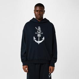 Dolce and Gabbana Marina Print Hooded Sweatshirt