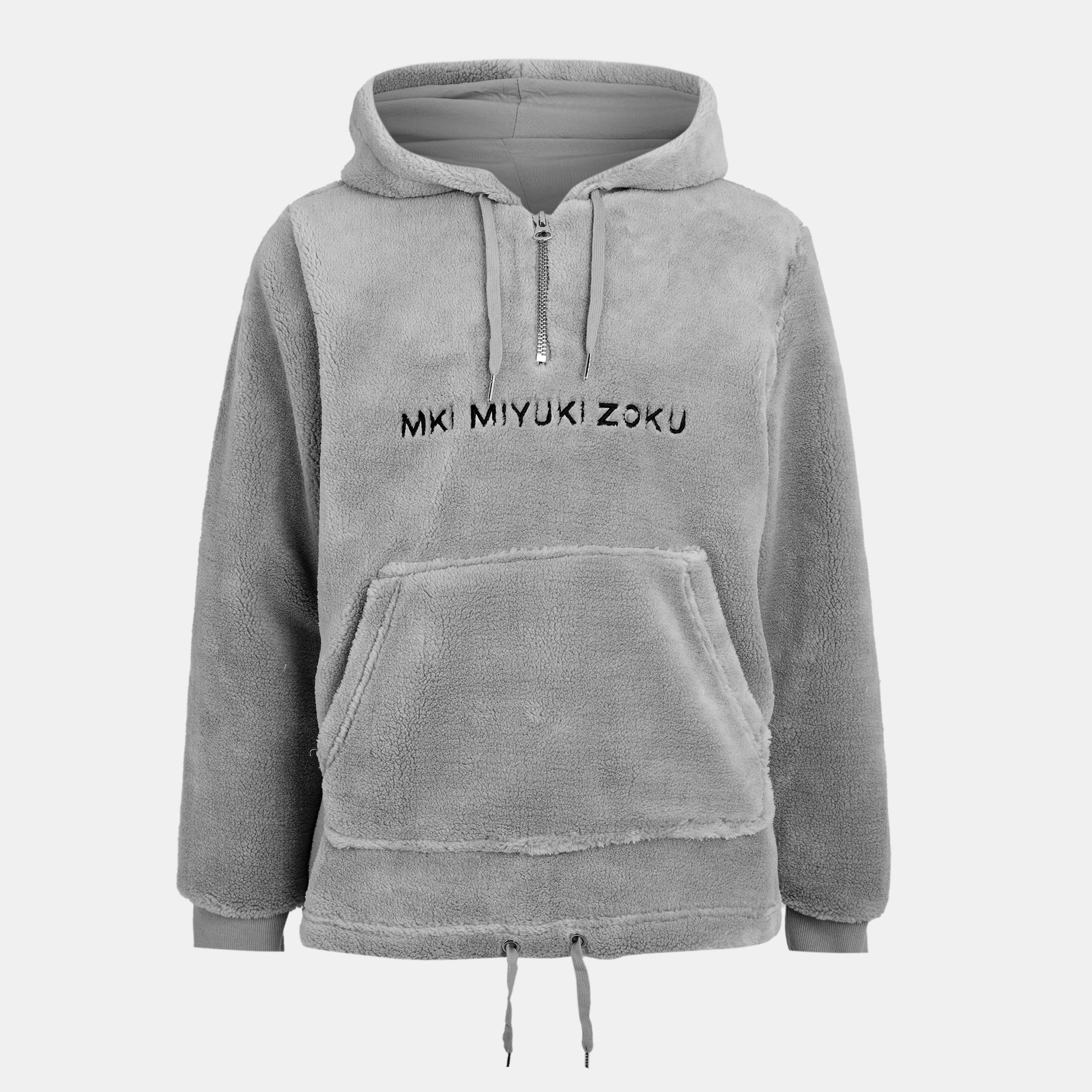 mikiko MKI Men's Sherpa Partial Zip Relaxed Fit Hoodie | Cruise Fashion