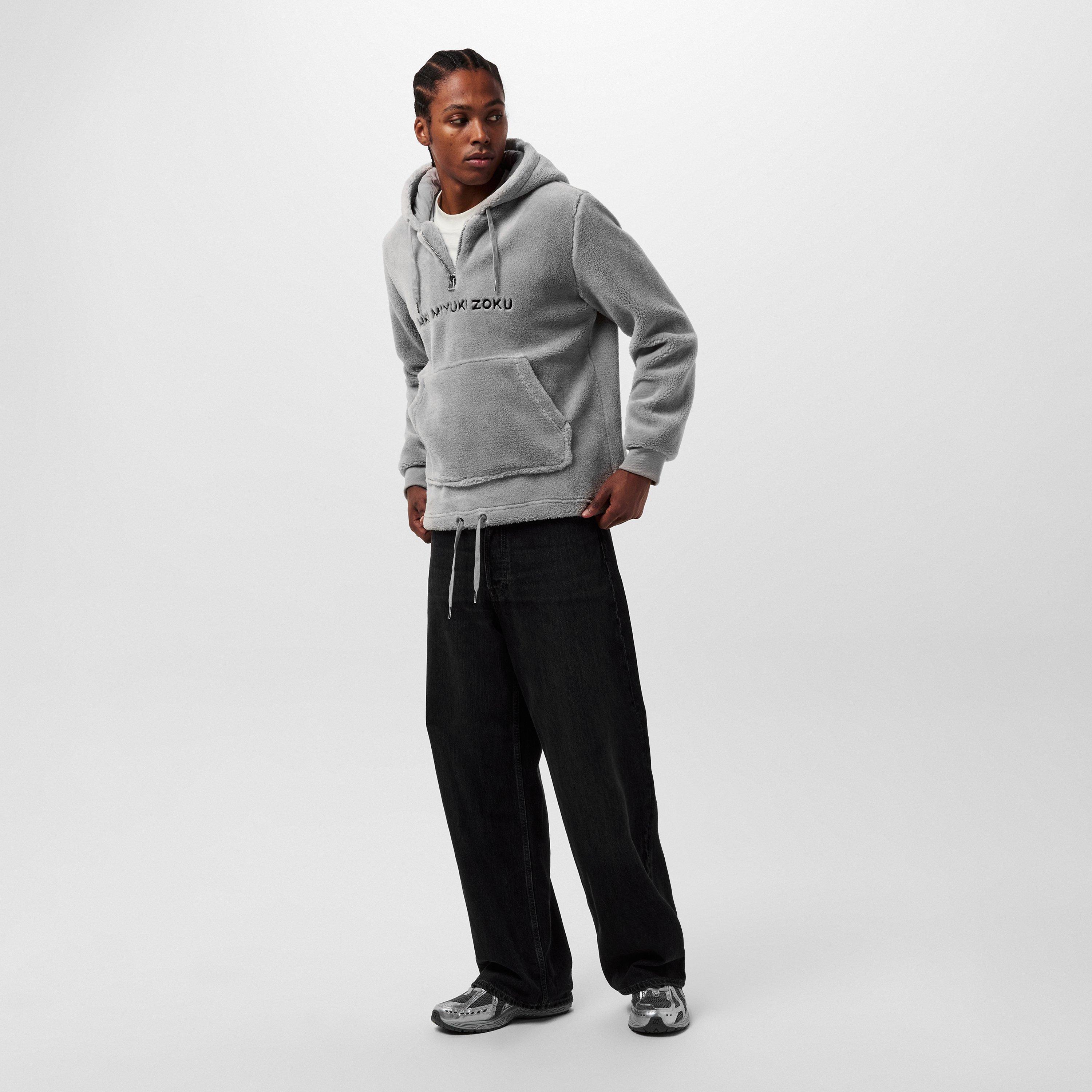 MKI Men's Sherpa Partial Zip Relaxed Fit Hoodie | Cruise Fashion
