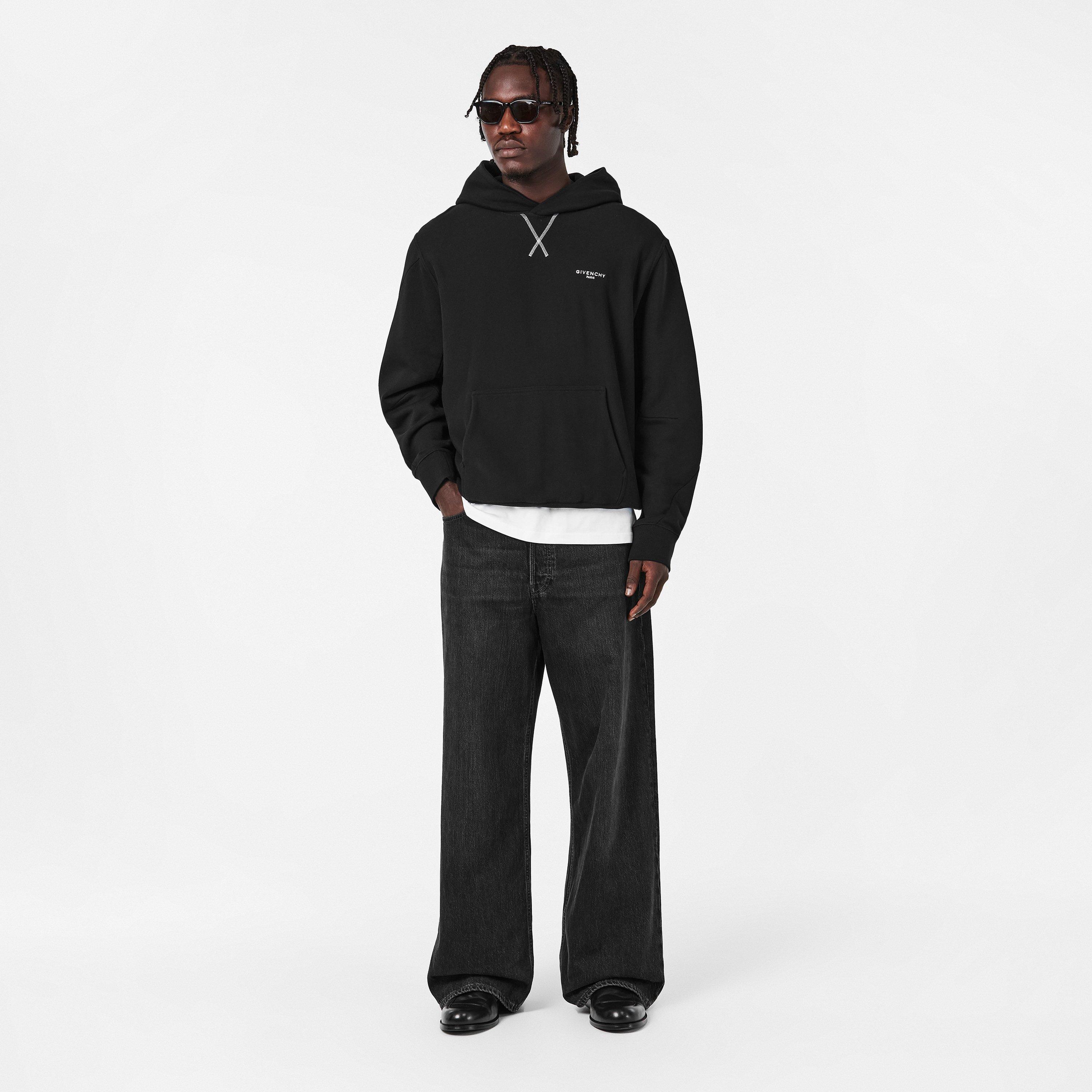 Black - GIVENCHY - Men's GIV Logo Pull Over Hoodie - 6