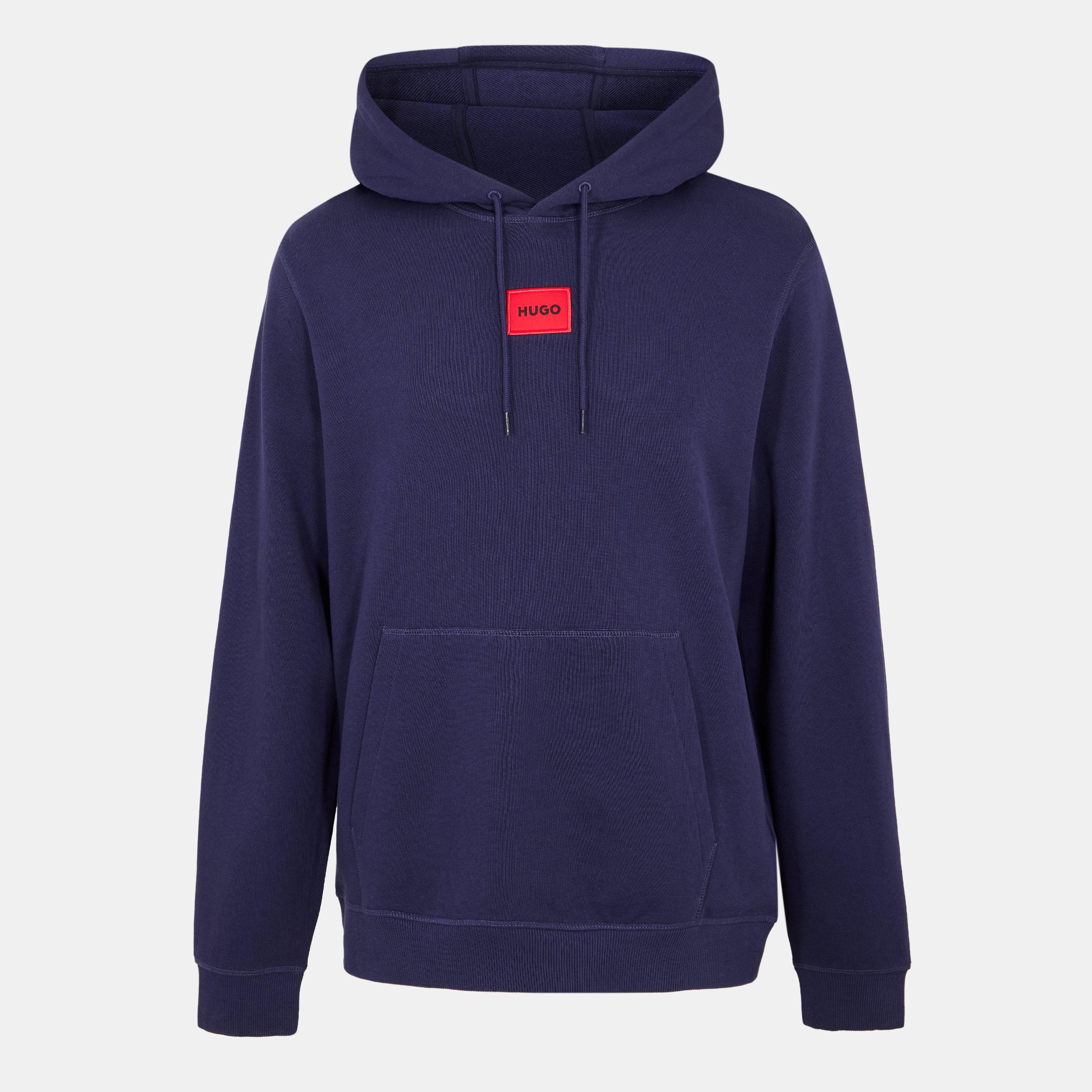 Hugo Mens HUGO Daratschi Drawstring Hoodie - Contemporary Streetwear Design - Navy 418 - M