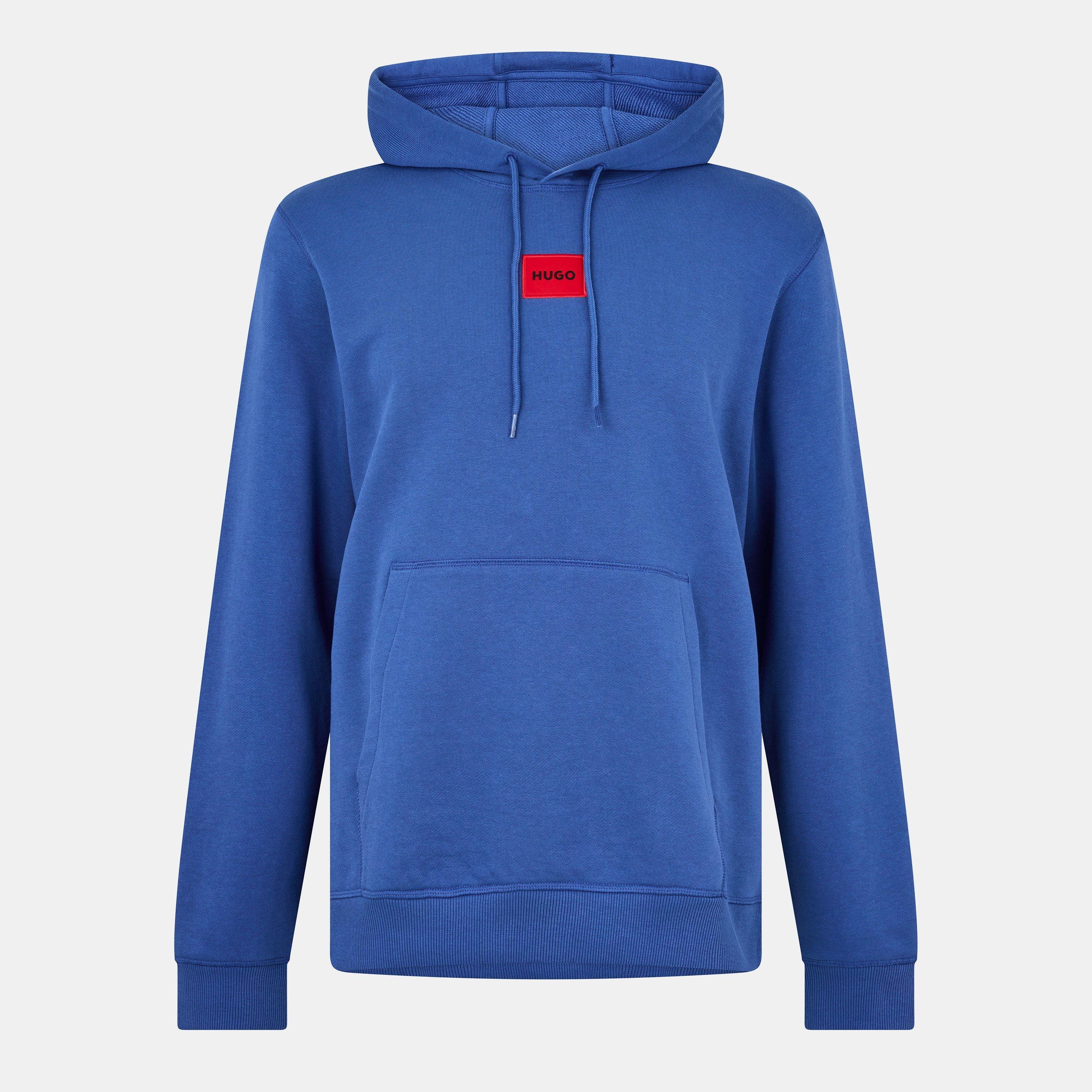 Hugo Mens HUGO Daratschi Drawstring Hoodie - Contemporary Streetwear Design - Blue 422 - S