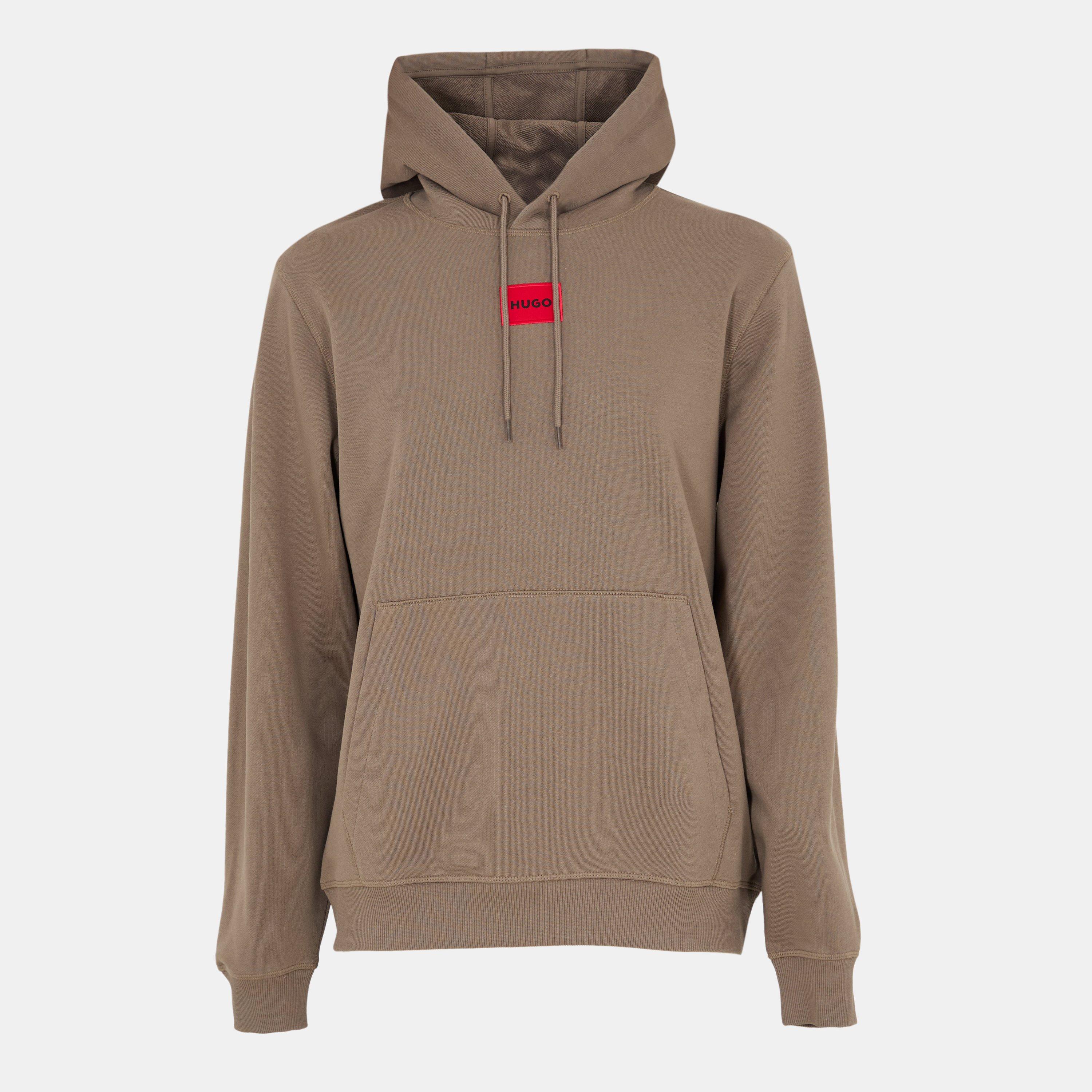 Hugo Mens HUGO Daratschi Drawstring Hoodie - Contemporary Streetwear Design - Med Grey 032 - Size 2XL