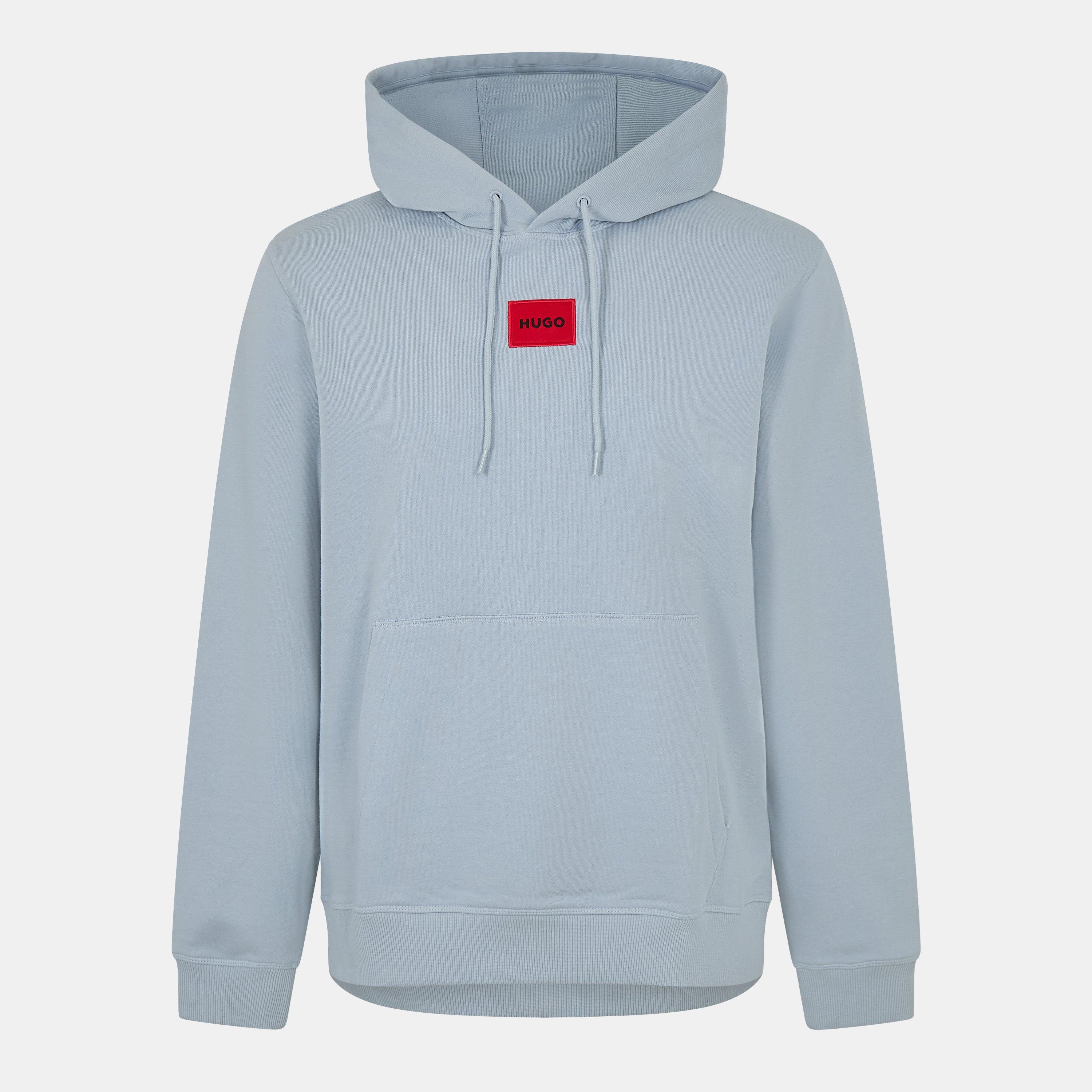 Hugo Men's Daratschi Drawstring Hoodie - Contemporary Streetwear Design - Open Blue 483 - 2XL