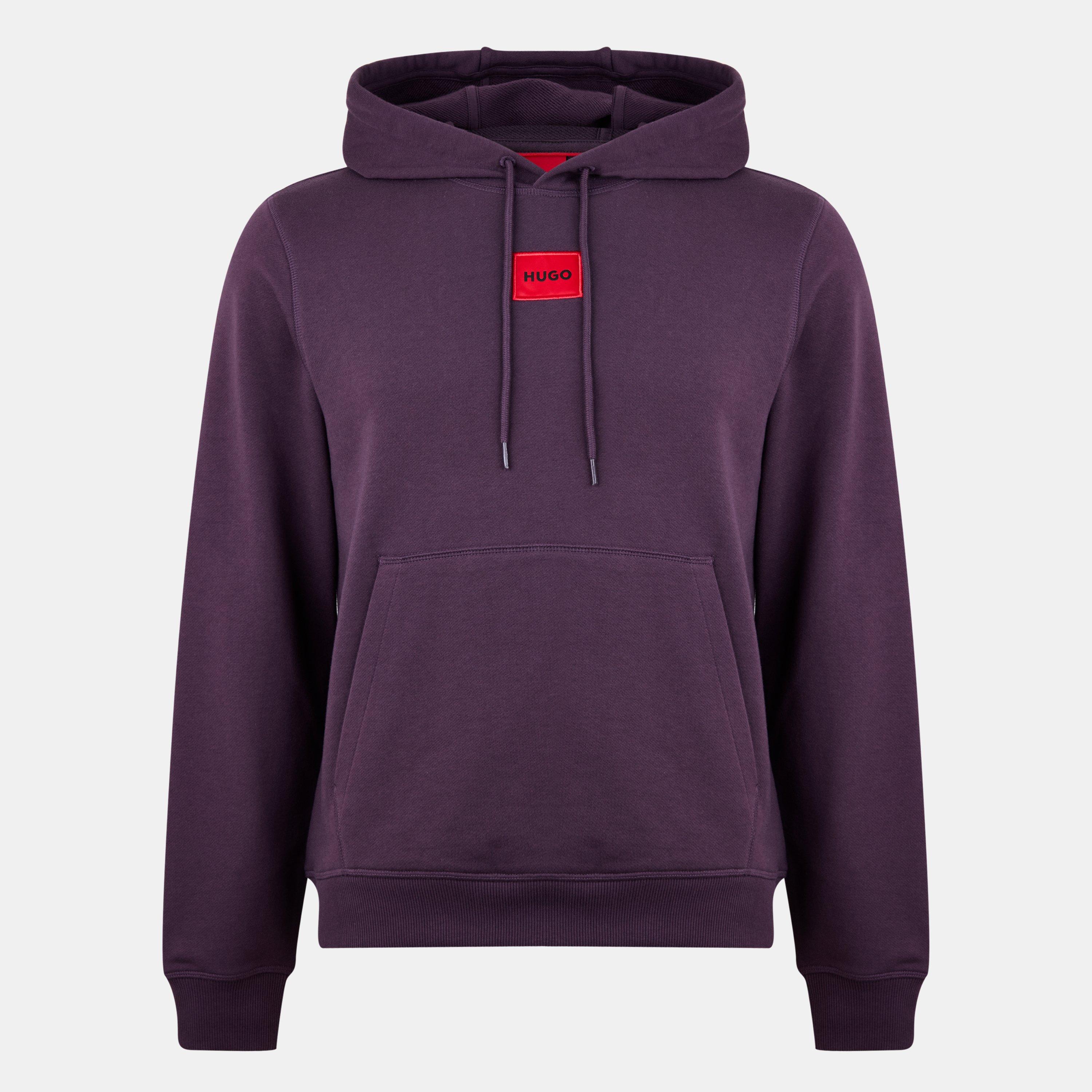 Men's Red Cotton Long Sleeve Over the Head Hoodie