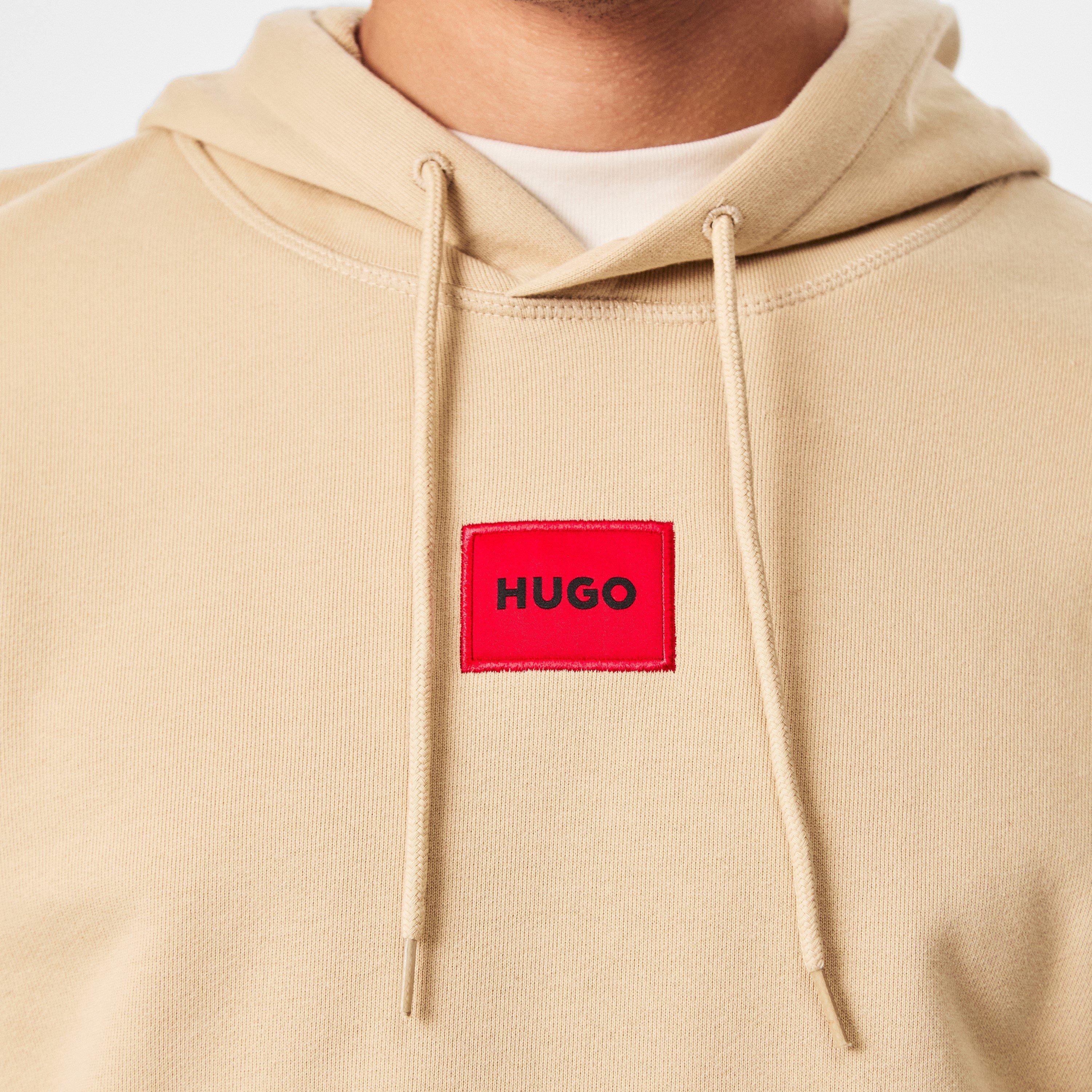 Open Beige 285 - Hugo - Mens HUGO Daratschi Drawstring Hoodie - Contemporary Streetwear Design - 5