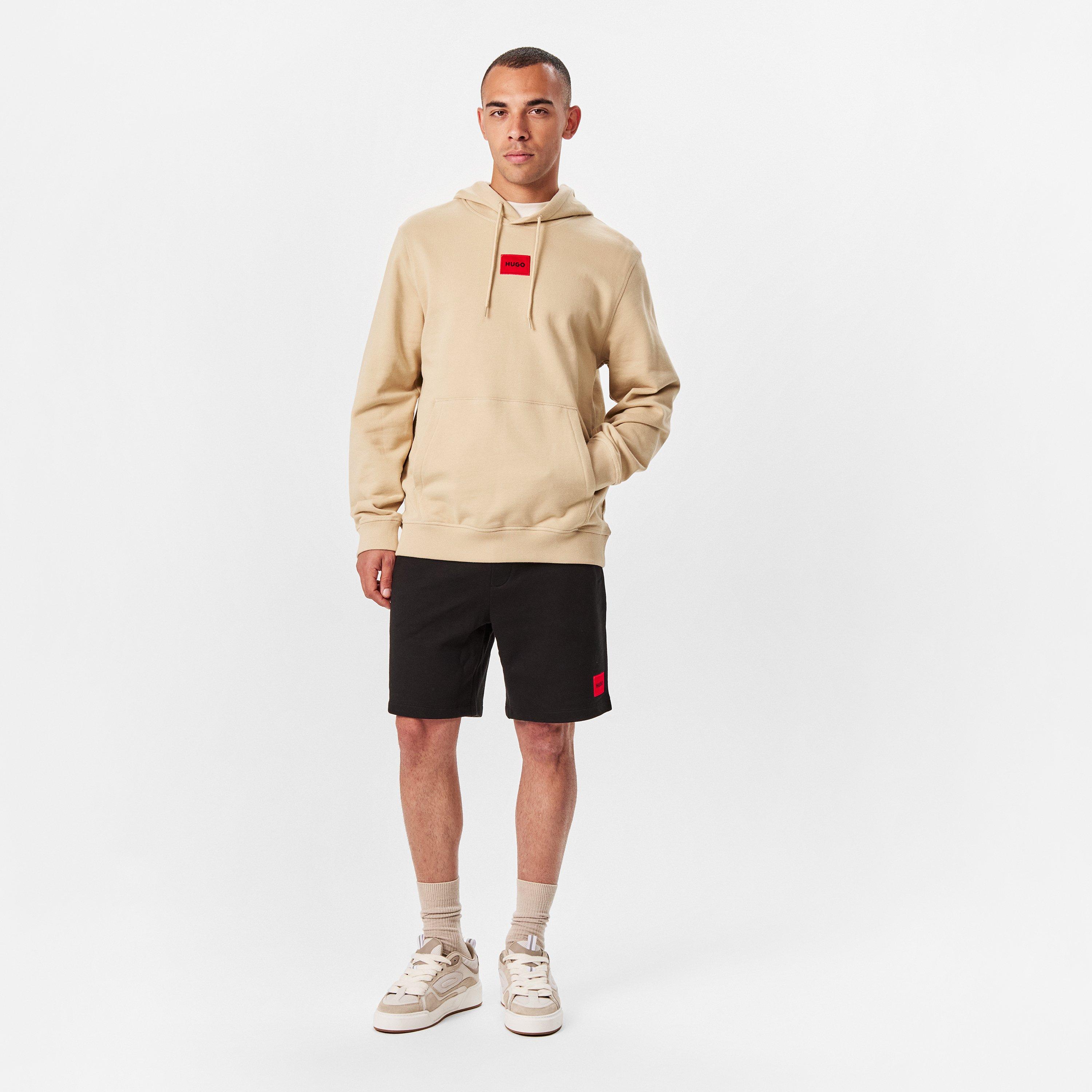 Open Beige 285 - Hugo - Mens HUGO Daratschi Drawstring Hoodie - Contemporary Streetwear Design - 6