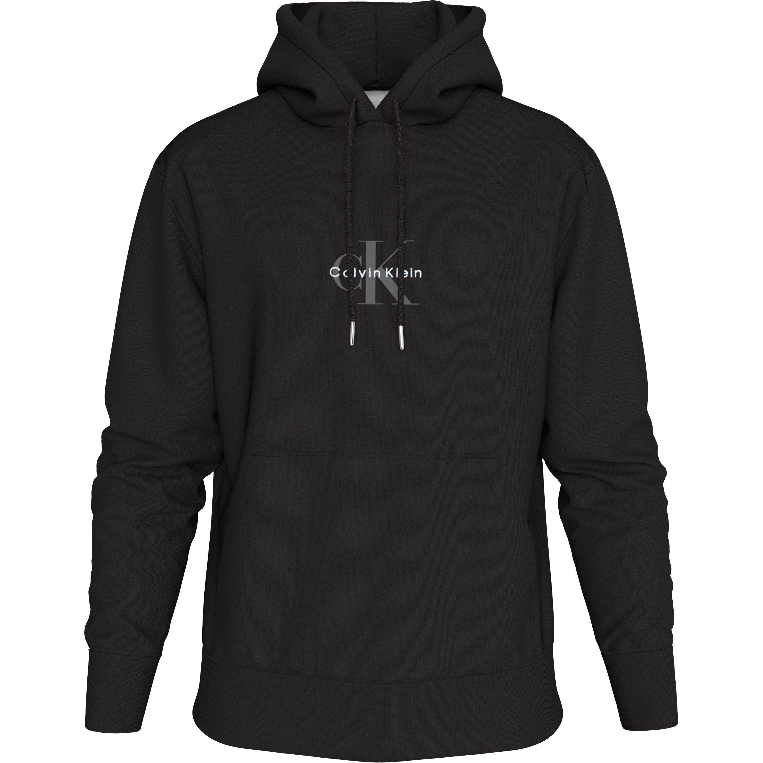 Calvin Klein Jeans Men's Monogram Pull Over Hoodie - Black - L