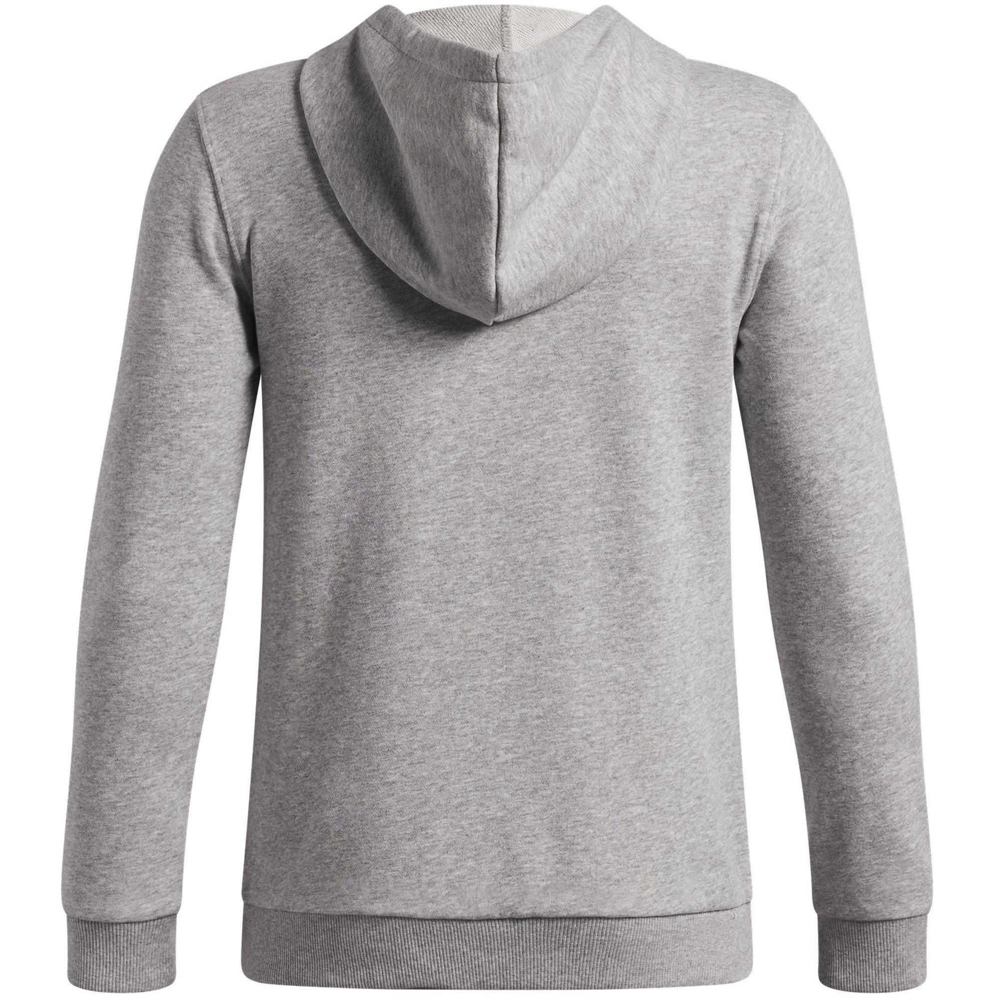 Grey/Black - Under Armour - Kids' Rival Quarter Zip Hoodie - 2