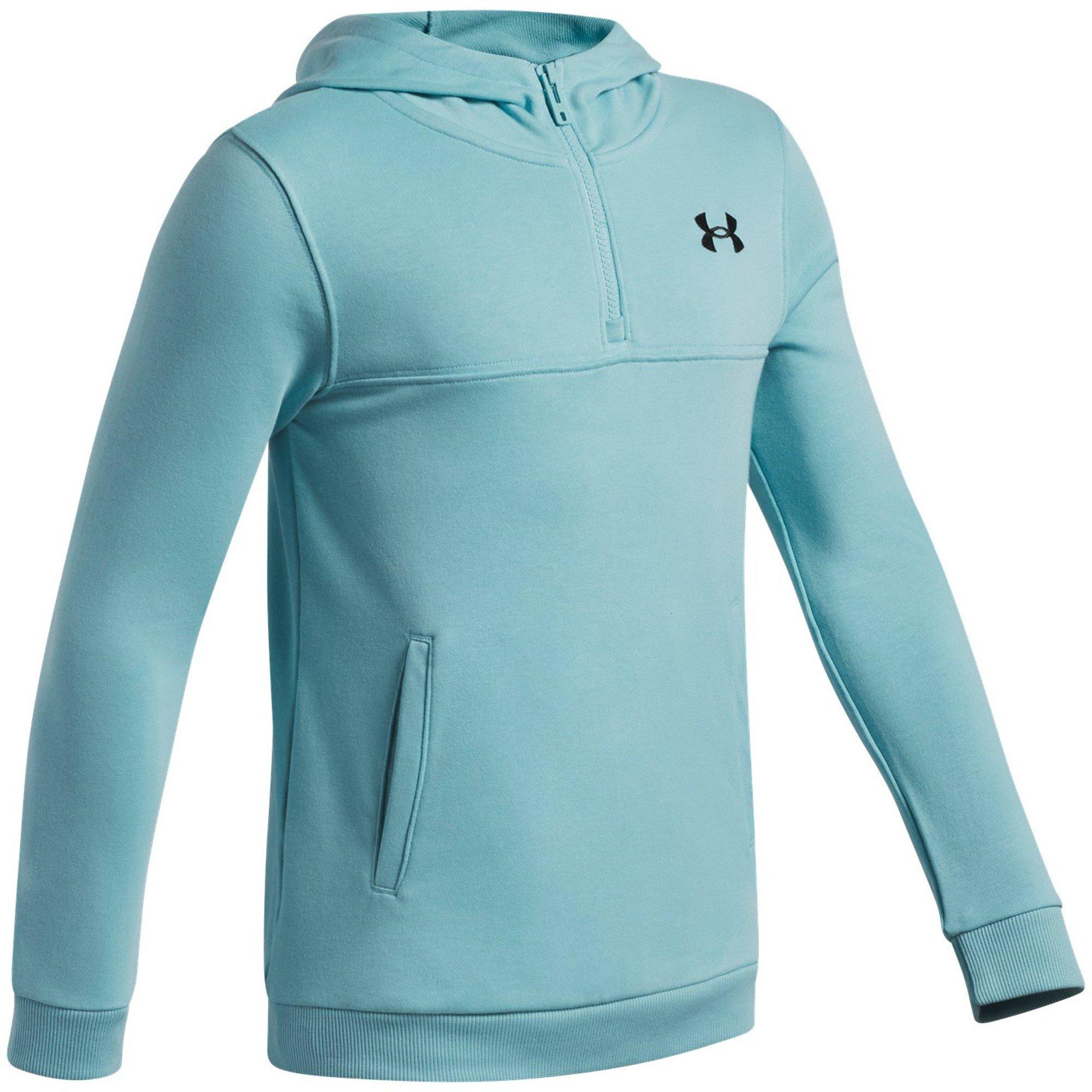 Blå/sort - Under Armour - Kids' Rival Quarter Zip Hoodie - 3