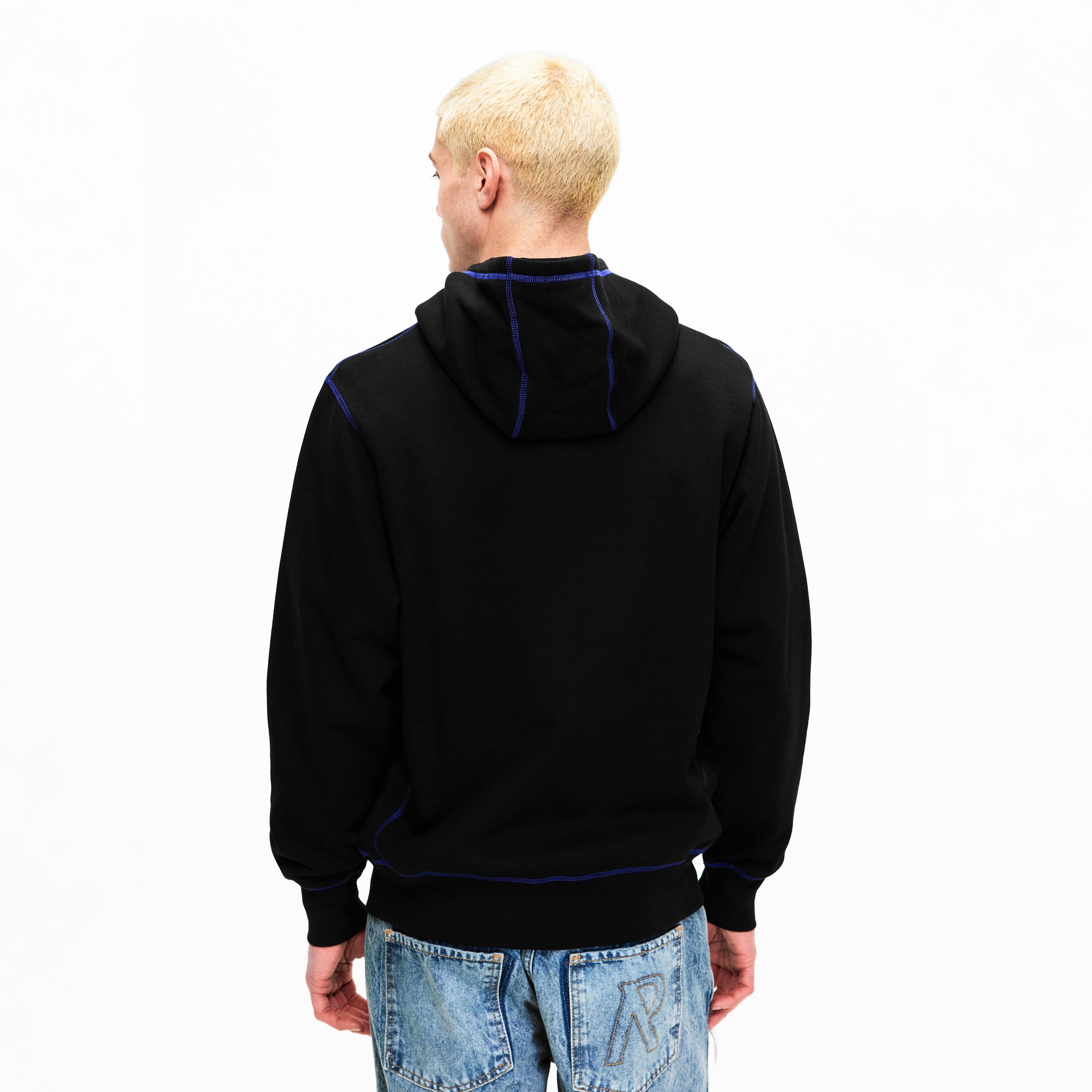 Black - Billionaire Boys Club - Men's Contrast Hood Pull Over Hoodie - 4