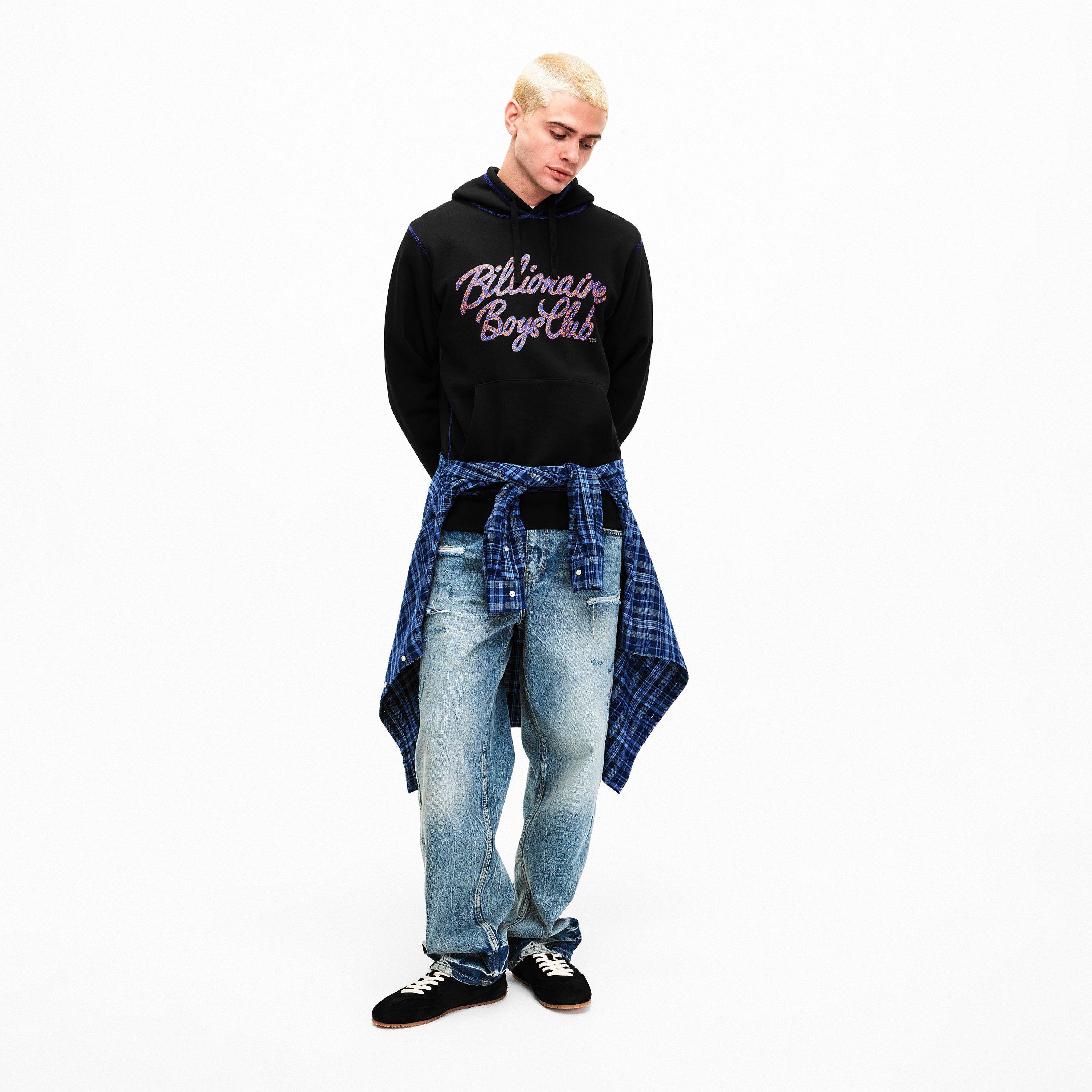 Black - Billionaire Boys Club - Men's Contrast Hood Pull Over Hoodie - 6