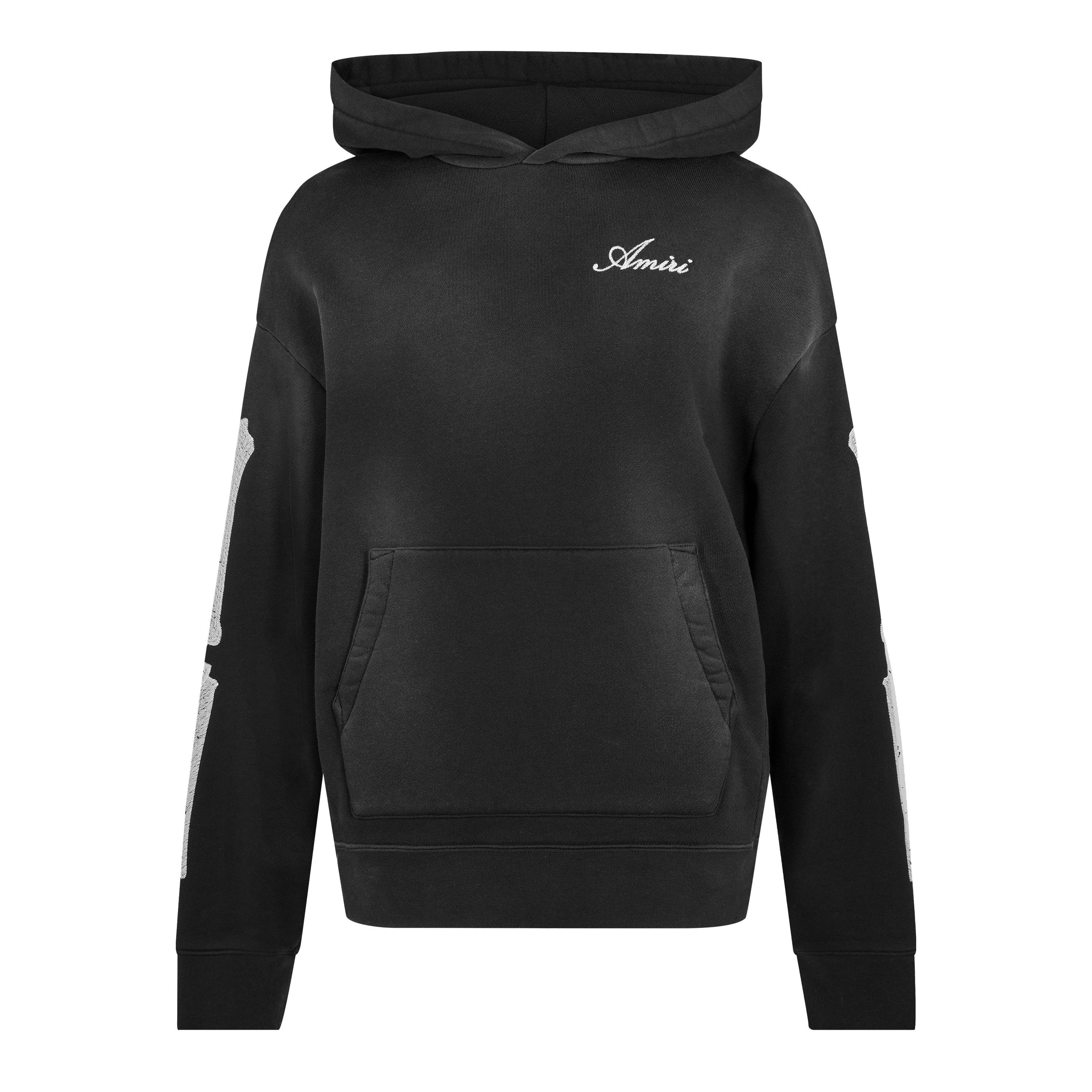 Amiri Men's Bones OS Pull Over Hoodie - Black - L