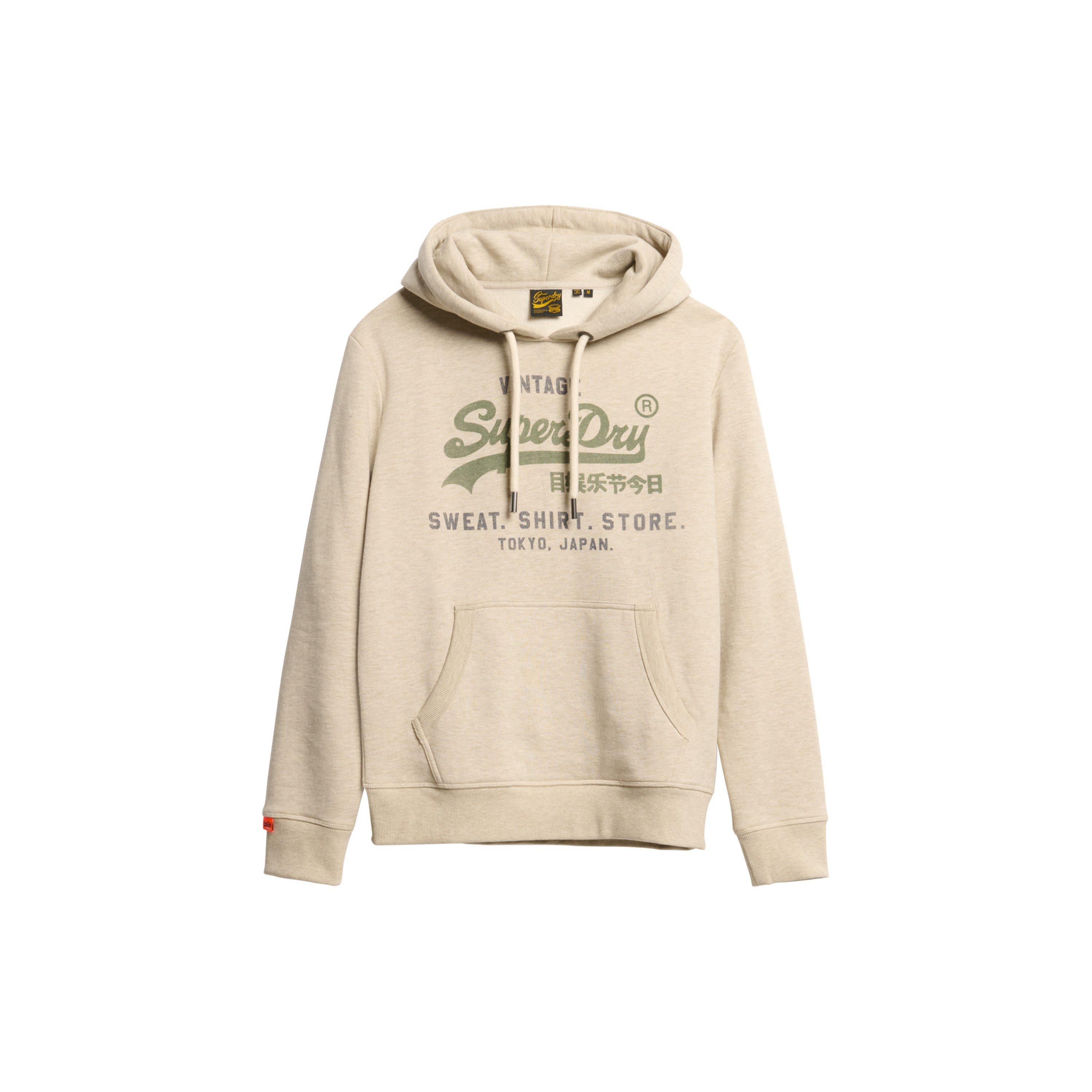 Pelican Beige - Superdry - Superdry Vintage Logo Hoodie - 6